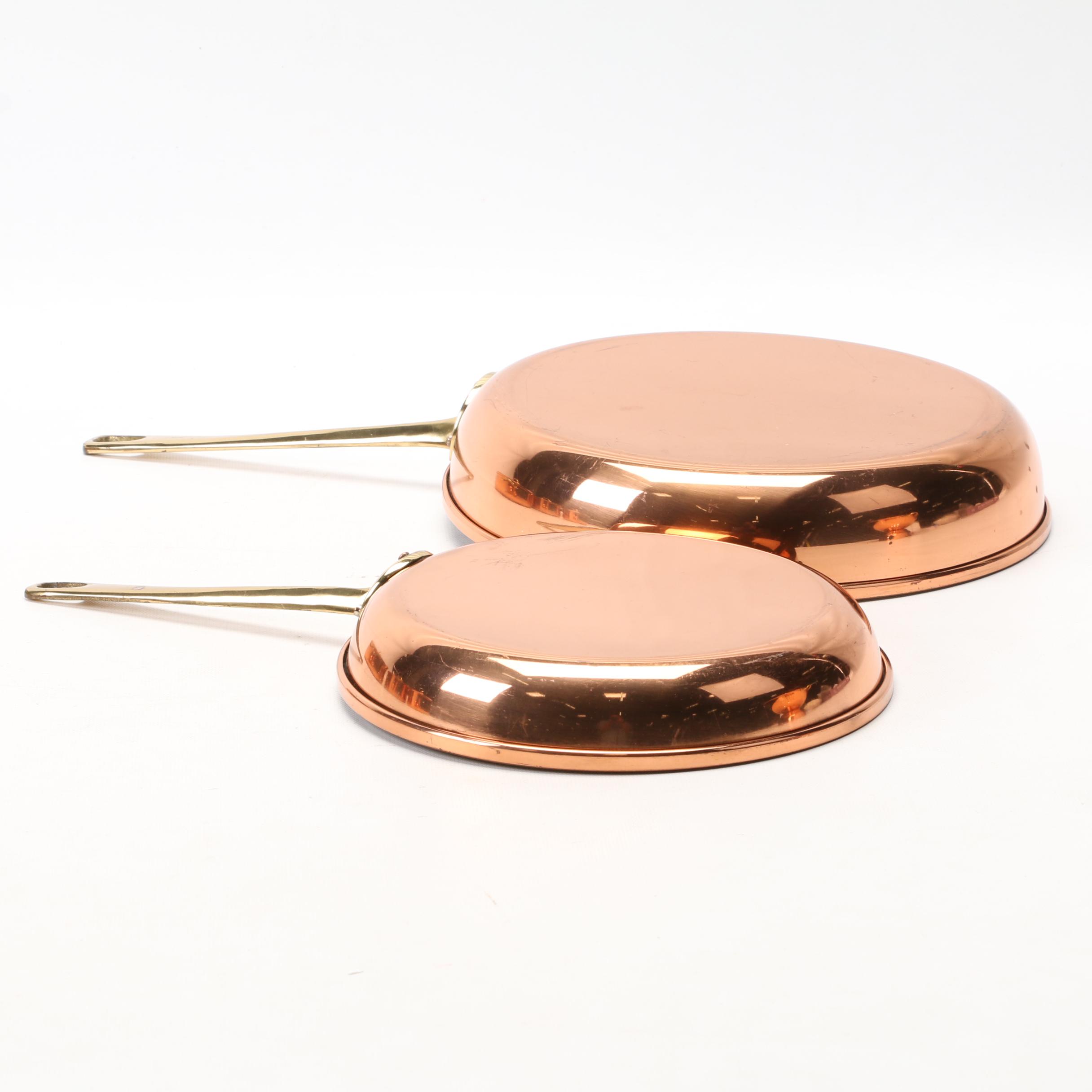 Old Dutch International Copper Clad Pots and Pans and Douro Copper Colander