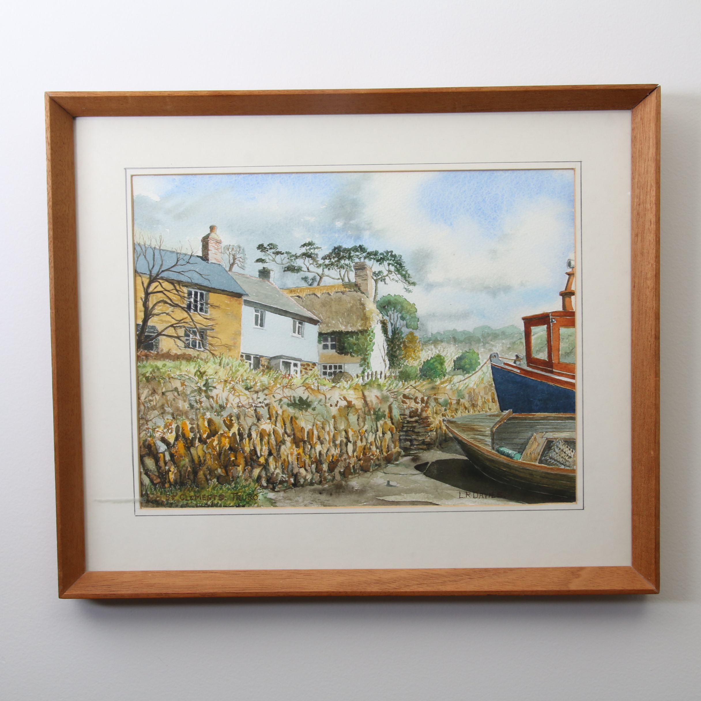 L.R. Davies Watercolor Painting "St. Clement's Truro"