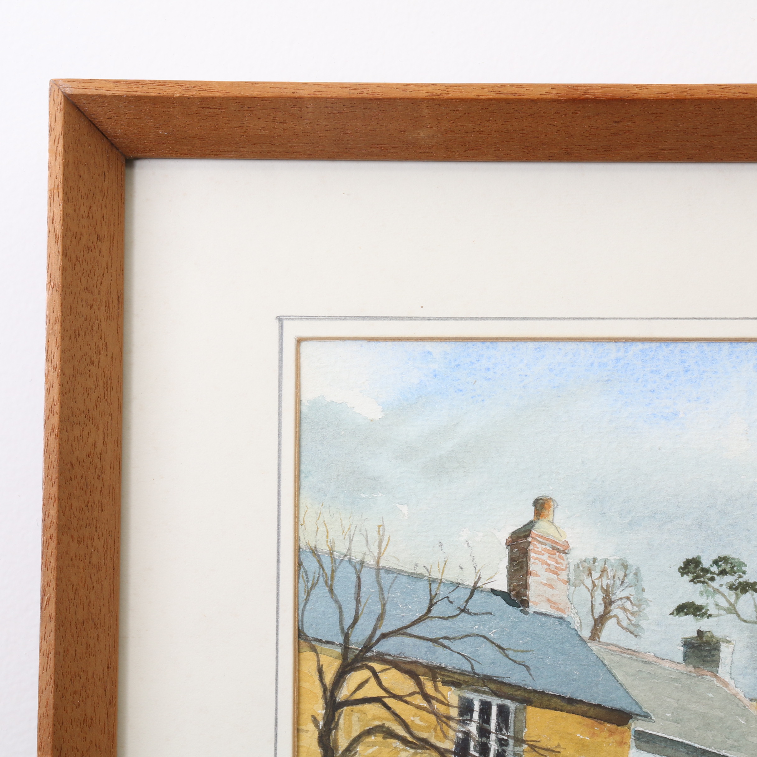 L.R. Davies Watercolor Painting "St. Clement's Truro"