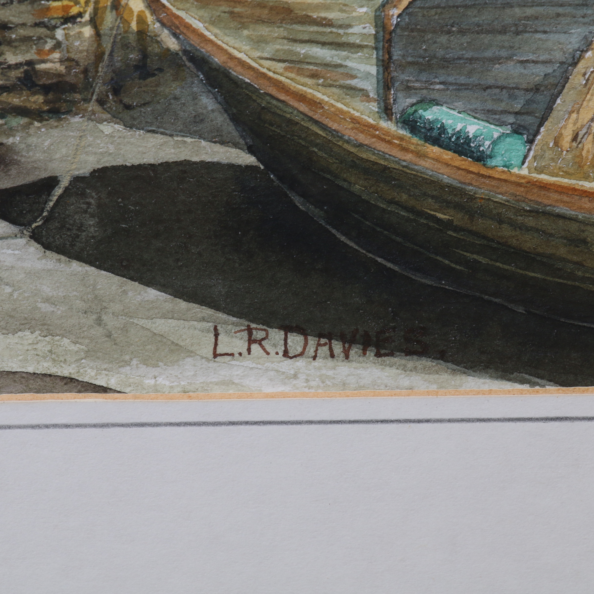 L.R. Davies Watercolor Painting "St. Clement's Truro"