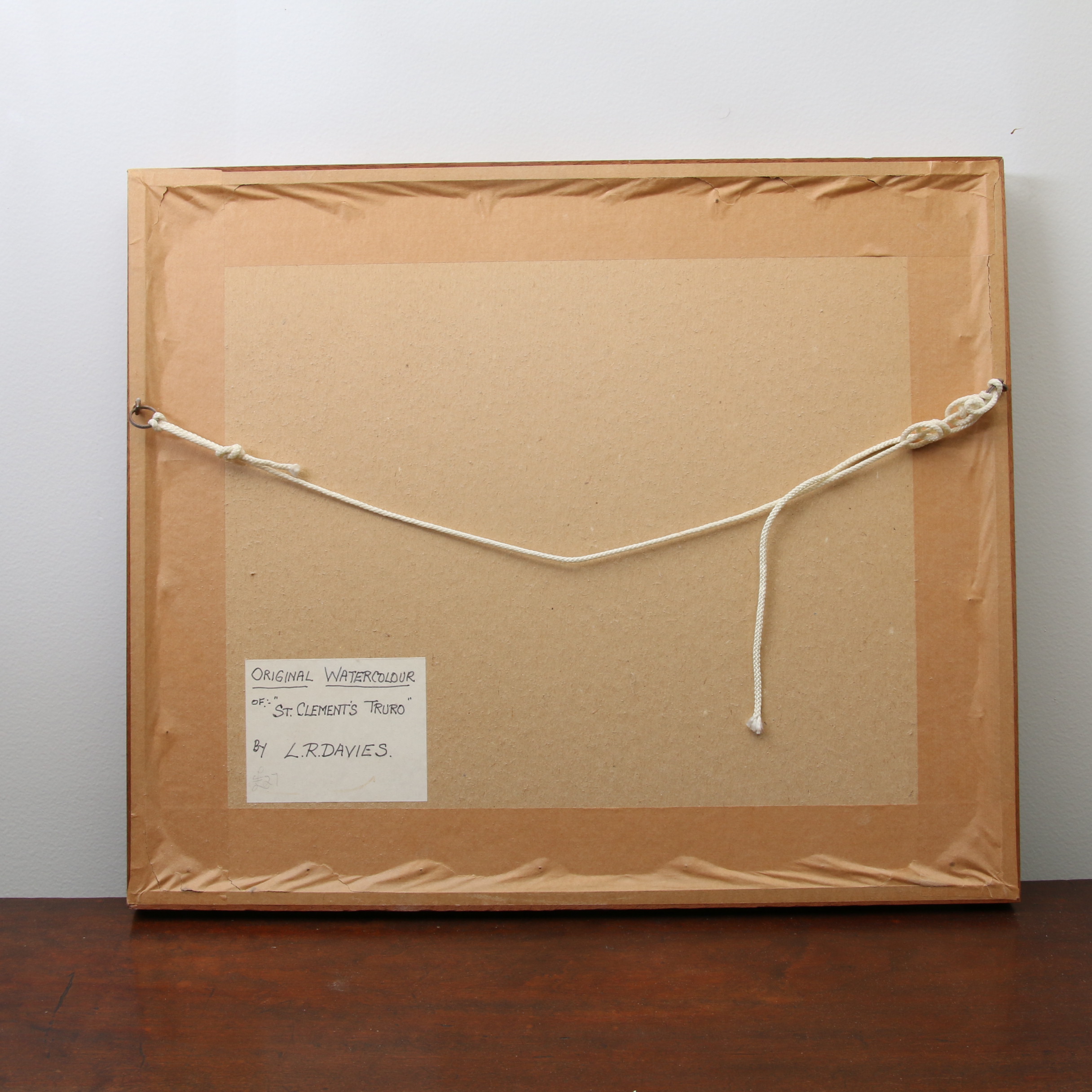 L.R. Davies Watercolor Painting "St. Clement's Truro"