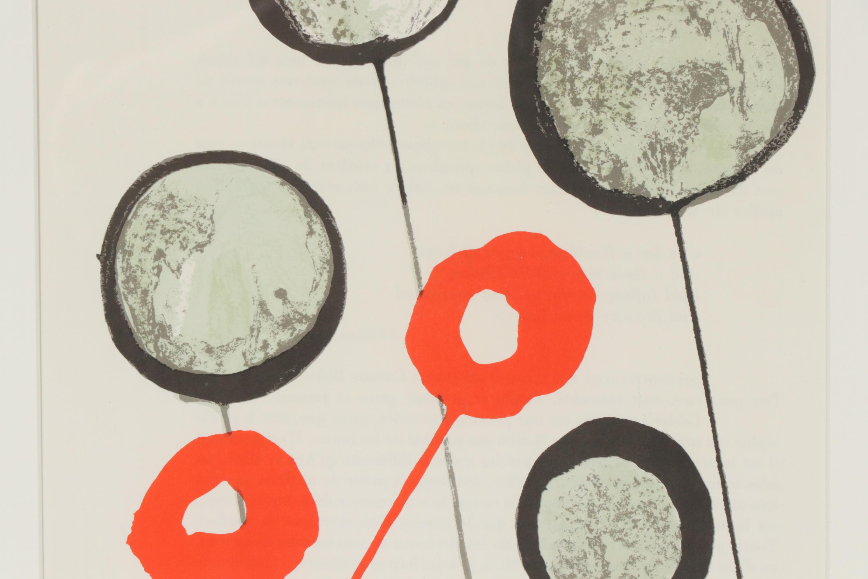 Alexander Calder Color Lithograph for "Derrière le Miroir", 1966