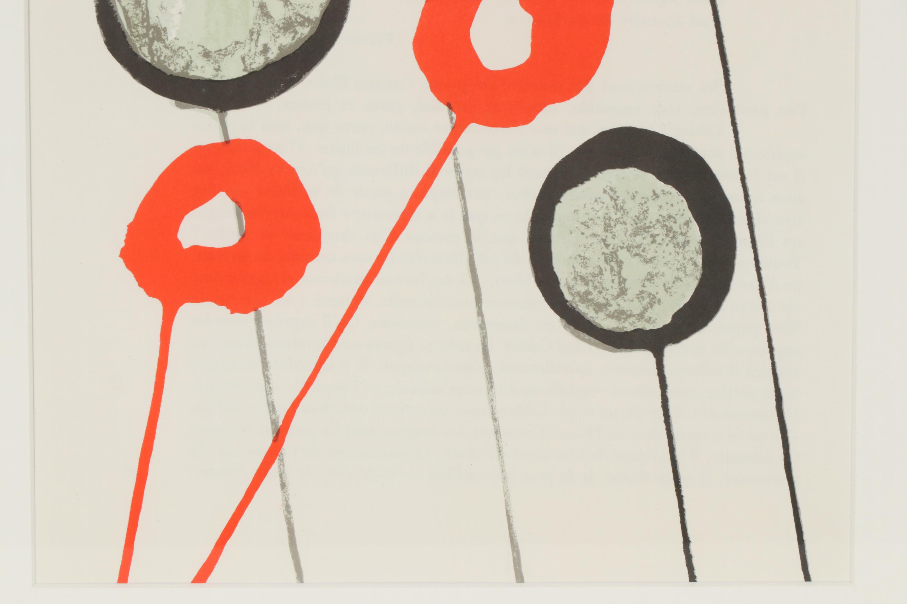 Alexander Calder Color Lithograph for "Derrière le Miroir", 1966