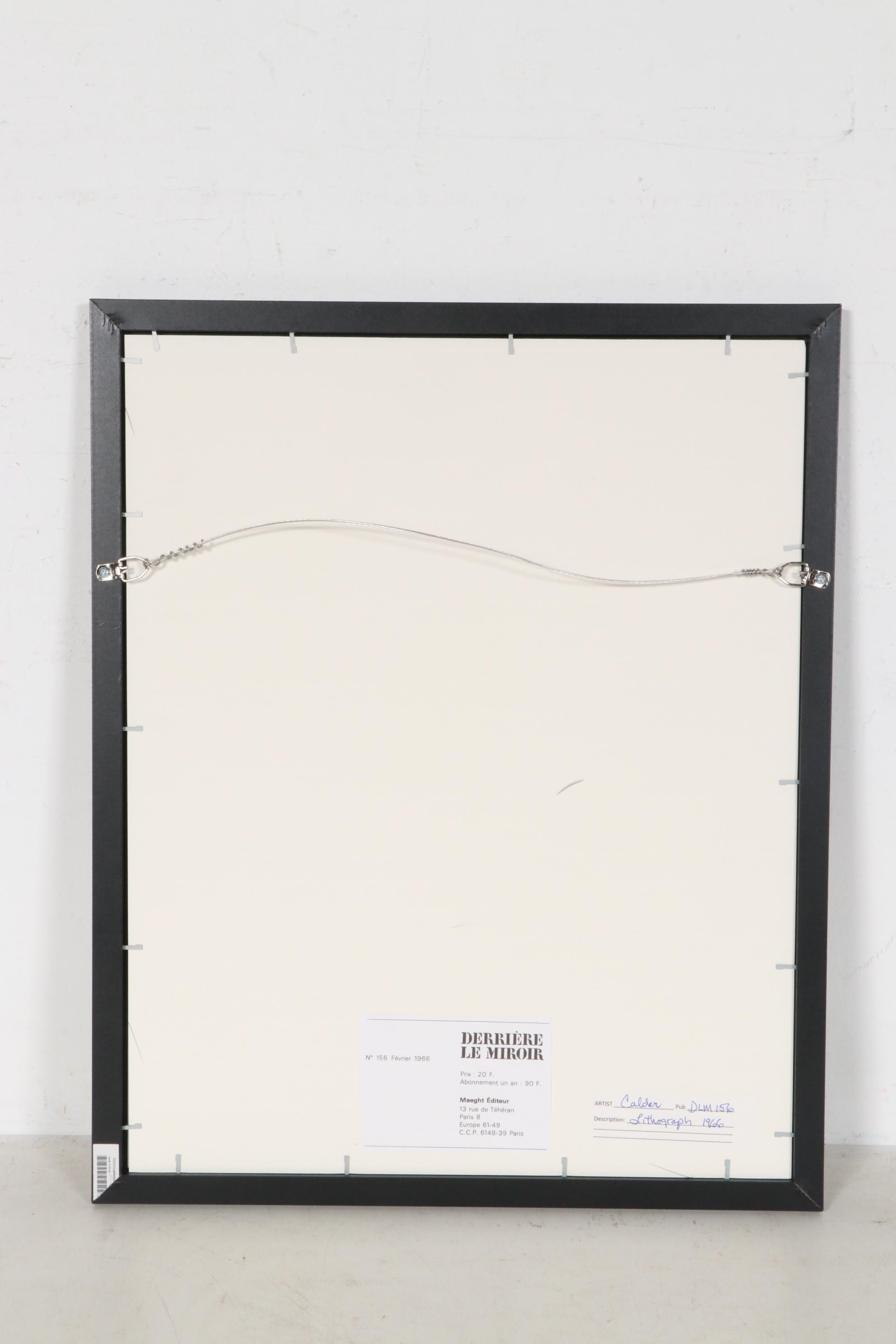 Alexander Calder Color Lithograph for "Derrière le Miroir", 1966