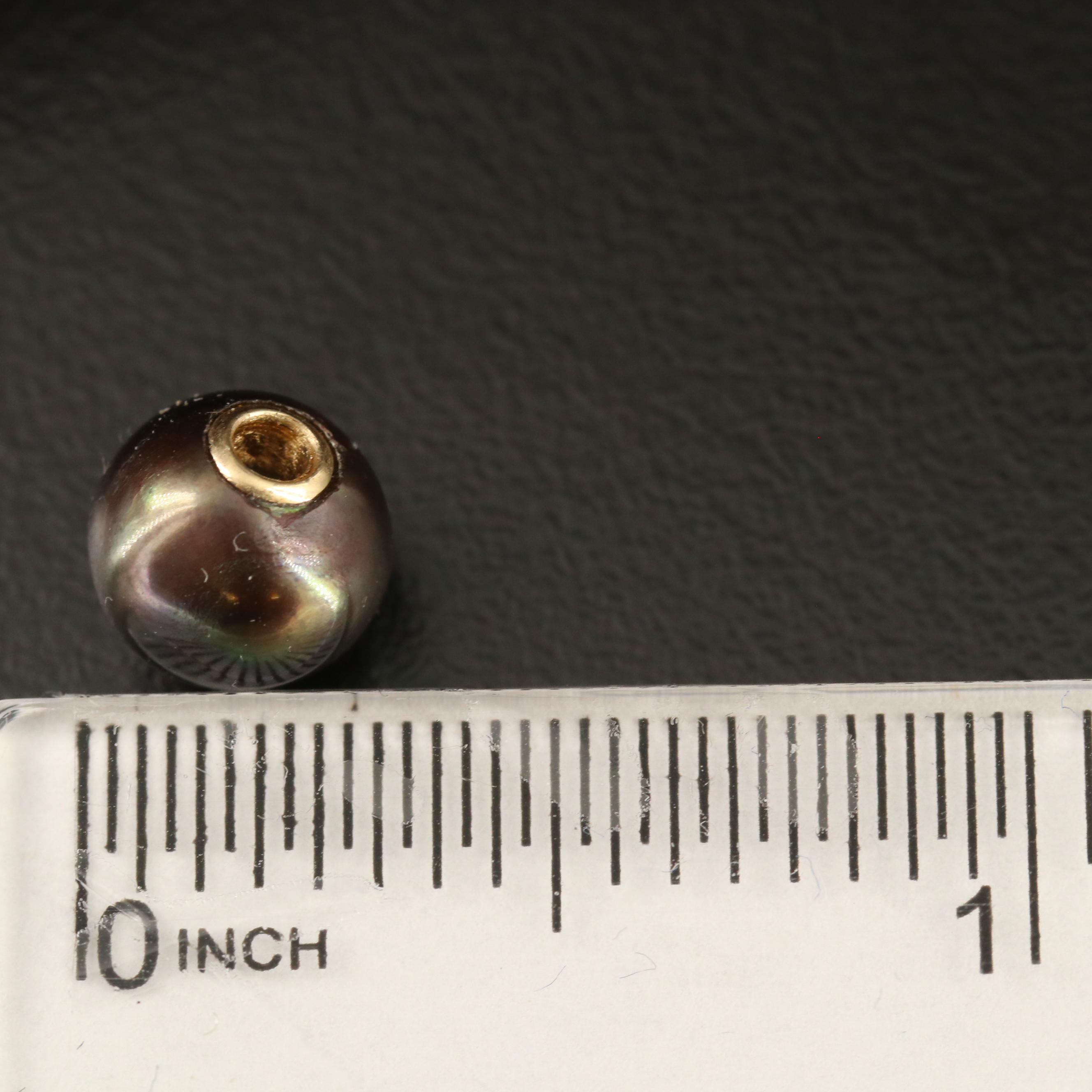 Loose Pearl Beads with 14K Bezels