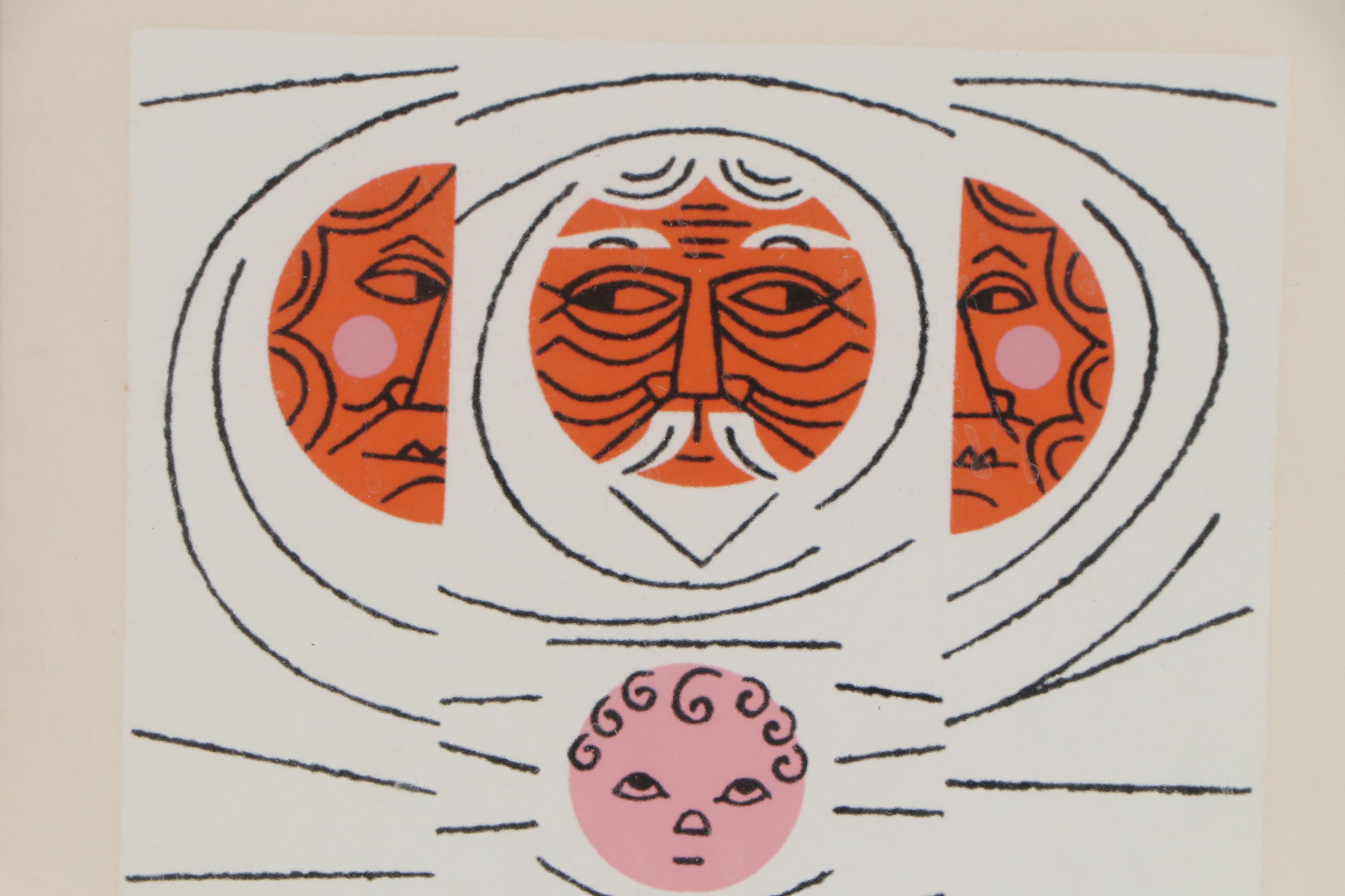 Edie Harper Serigraph "Solomon Sez"