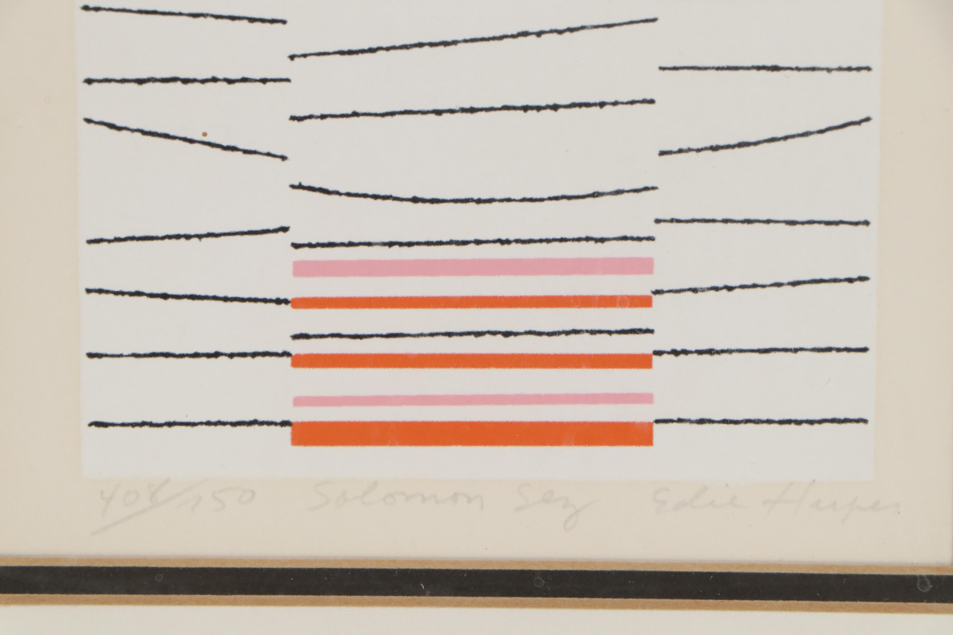 Edie Harper Serigraph "Solomon Sez"