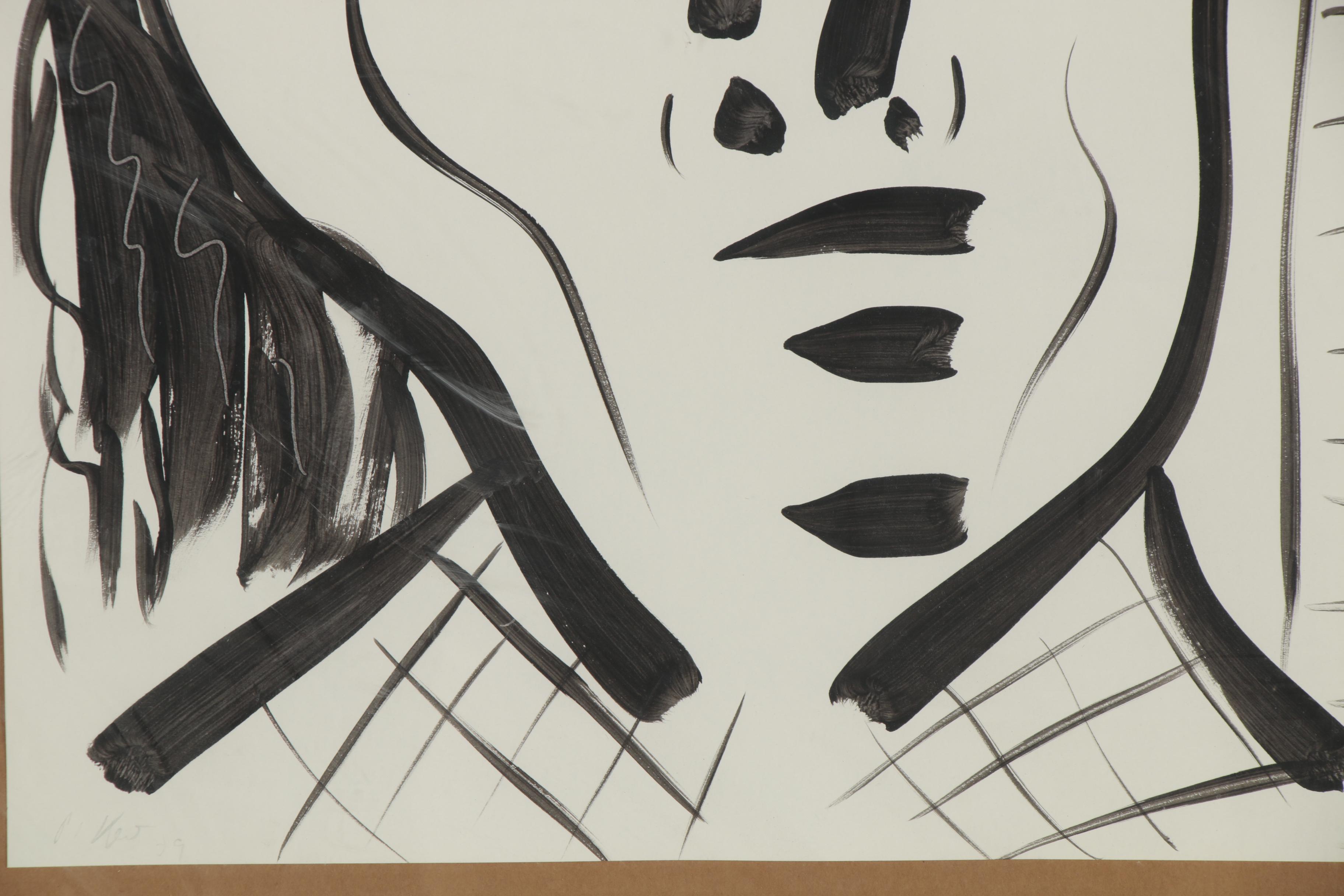 Peter Keil Abstract Portrait Acrylic Painting "Matador", 1979