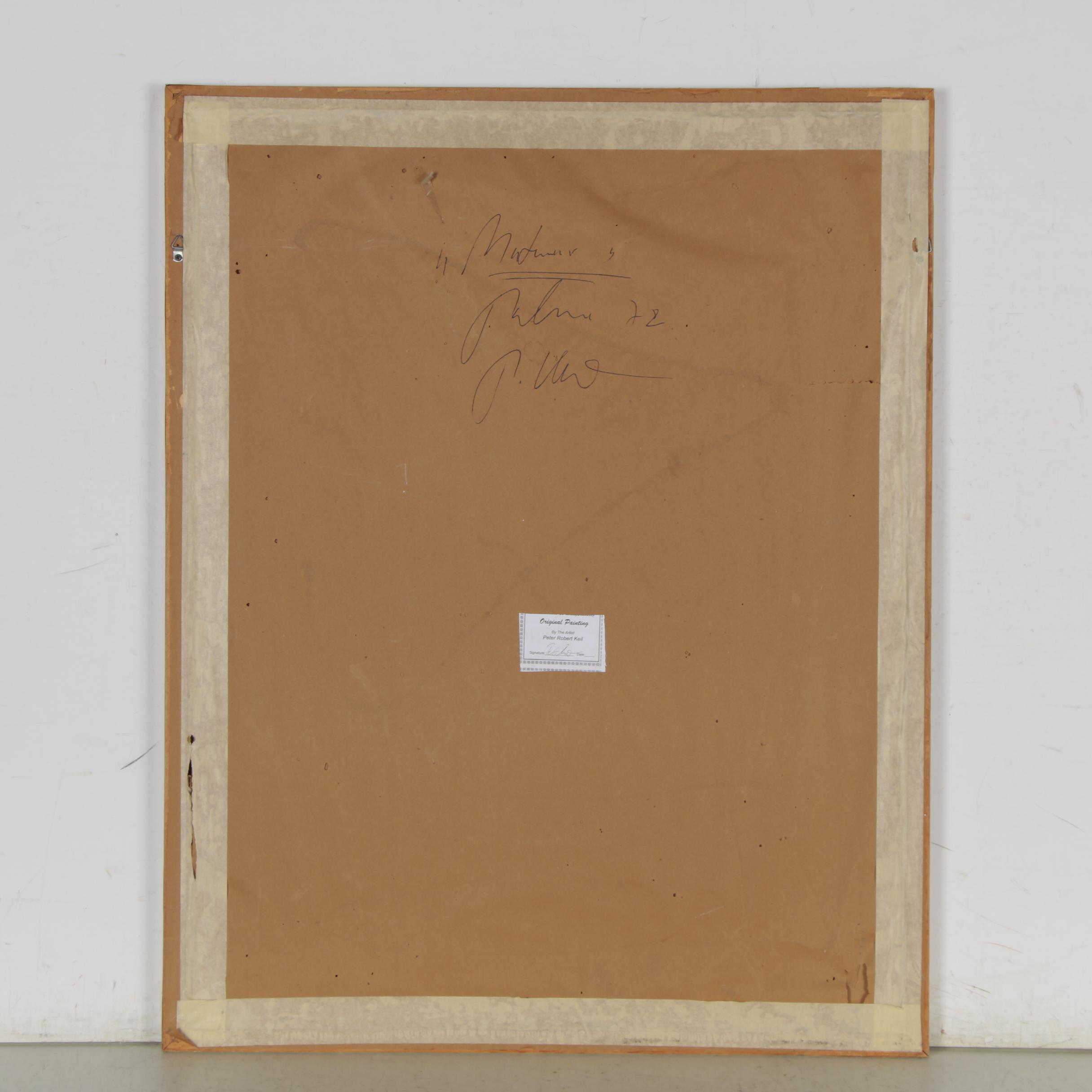 Peter Keil Abstract Portrait Acrylic Painting "Matador", 1979