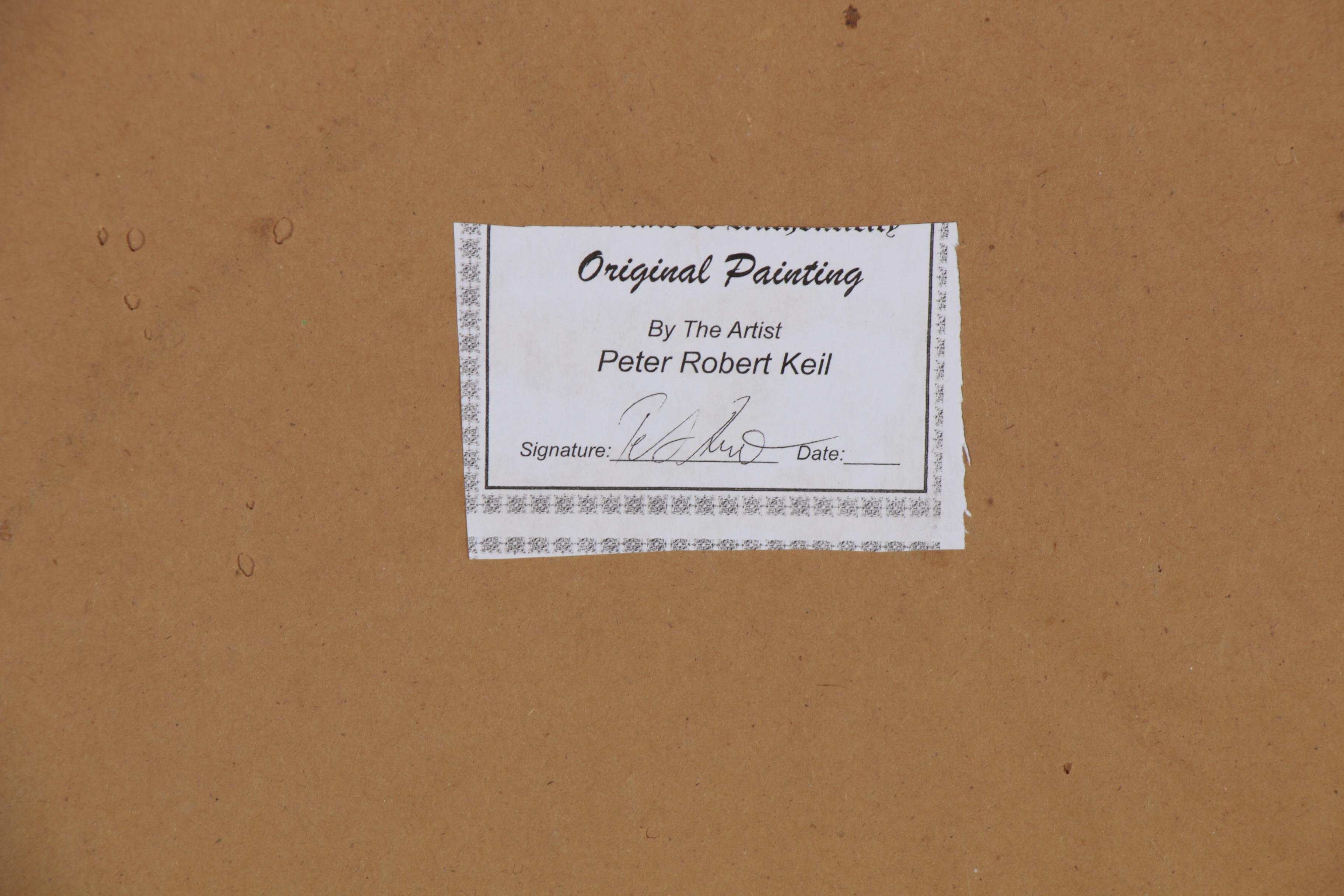 Peter Keil Abstract Portrait Acrylic Painting "Matador", 1979