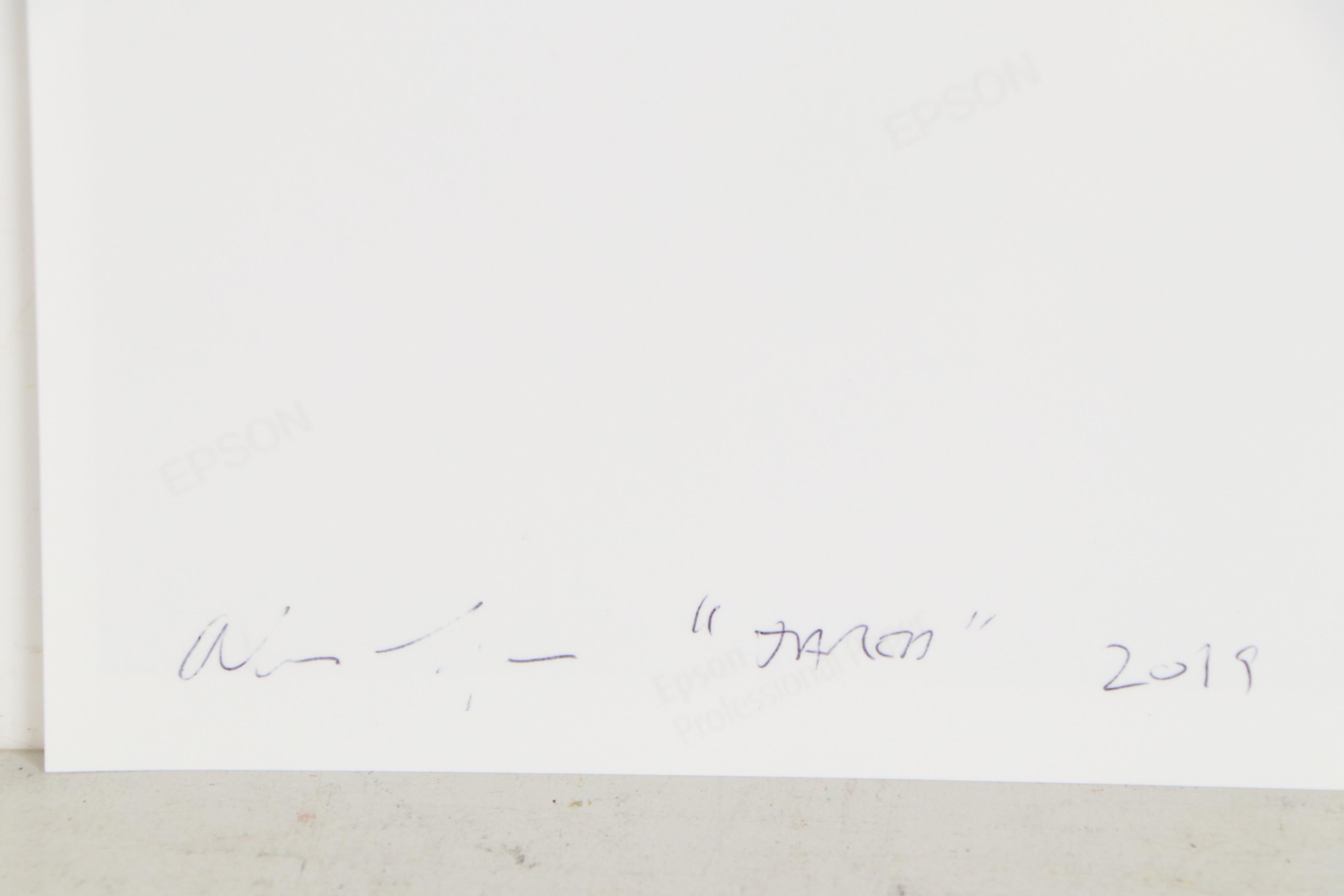 Alan Lyon Digital Photographic Print of Nude Male with Truck "Jared"