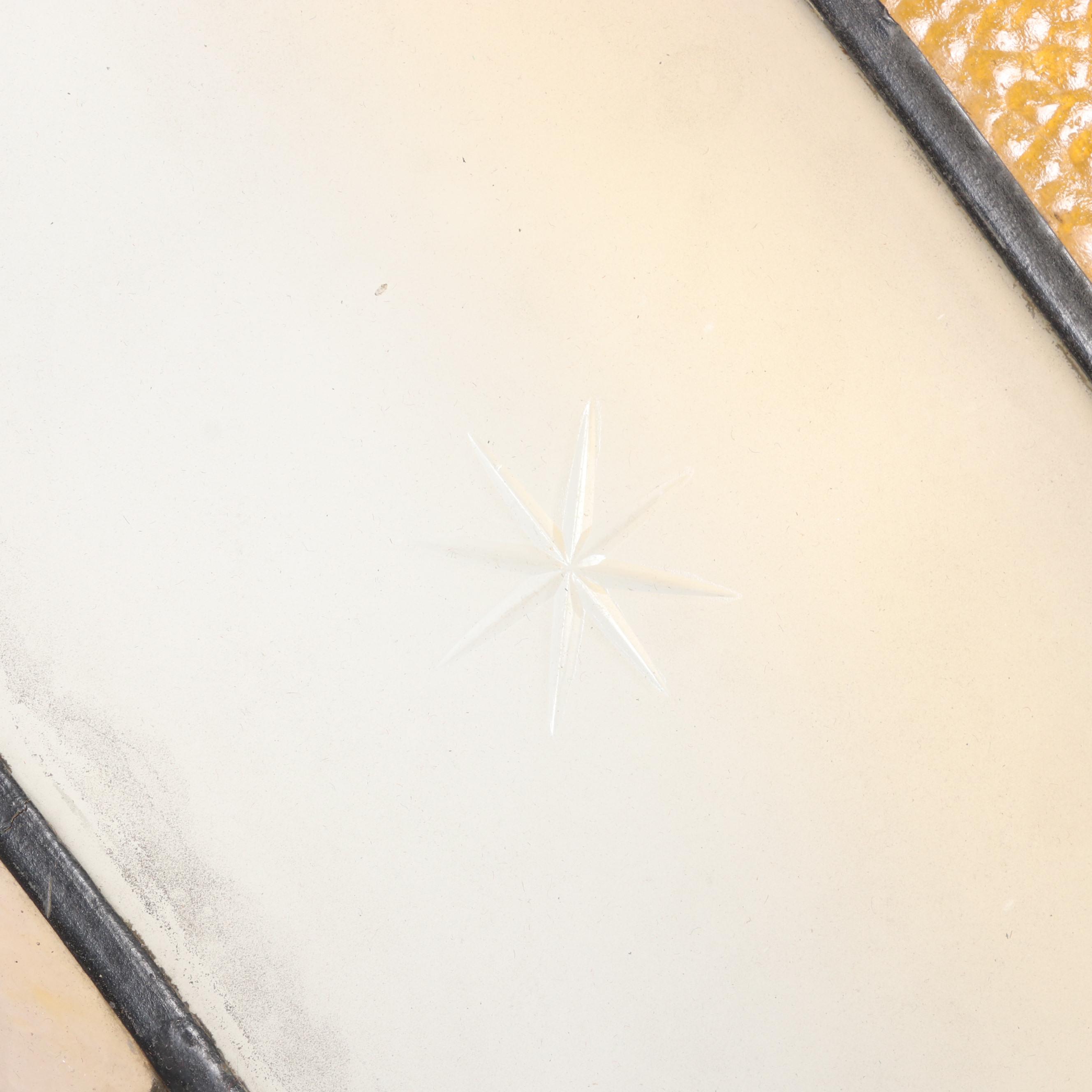 Stained Glass Framed Window Panel, Vintage