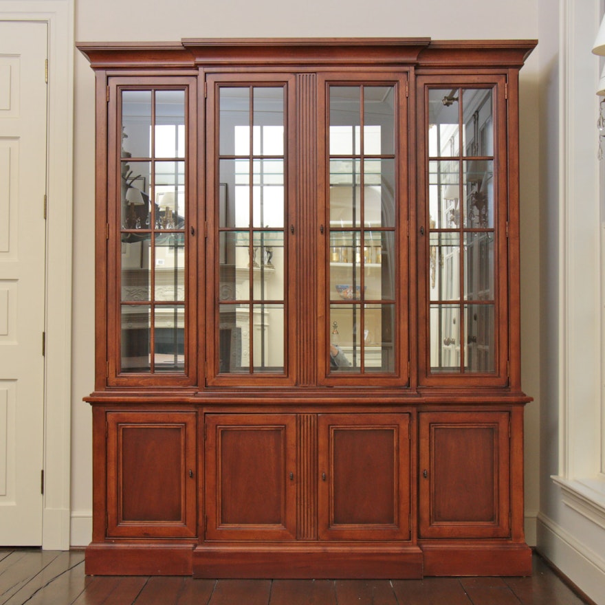 Stanley Furniture "Villa Antica" Breakfront China Cabinet