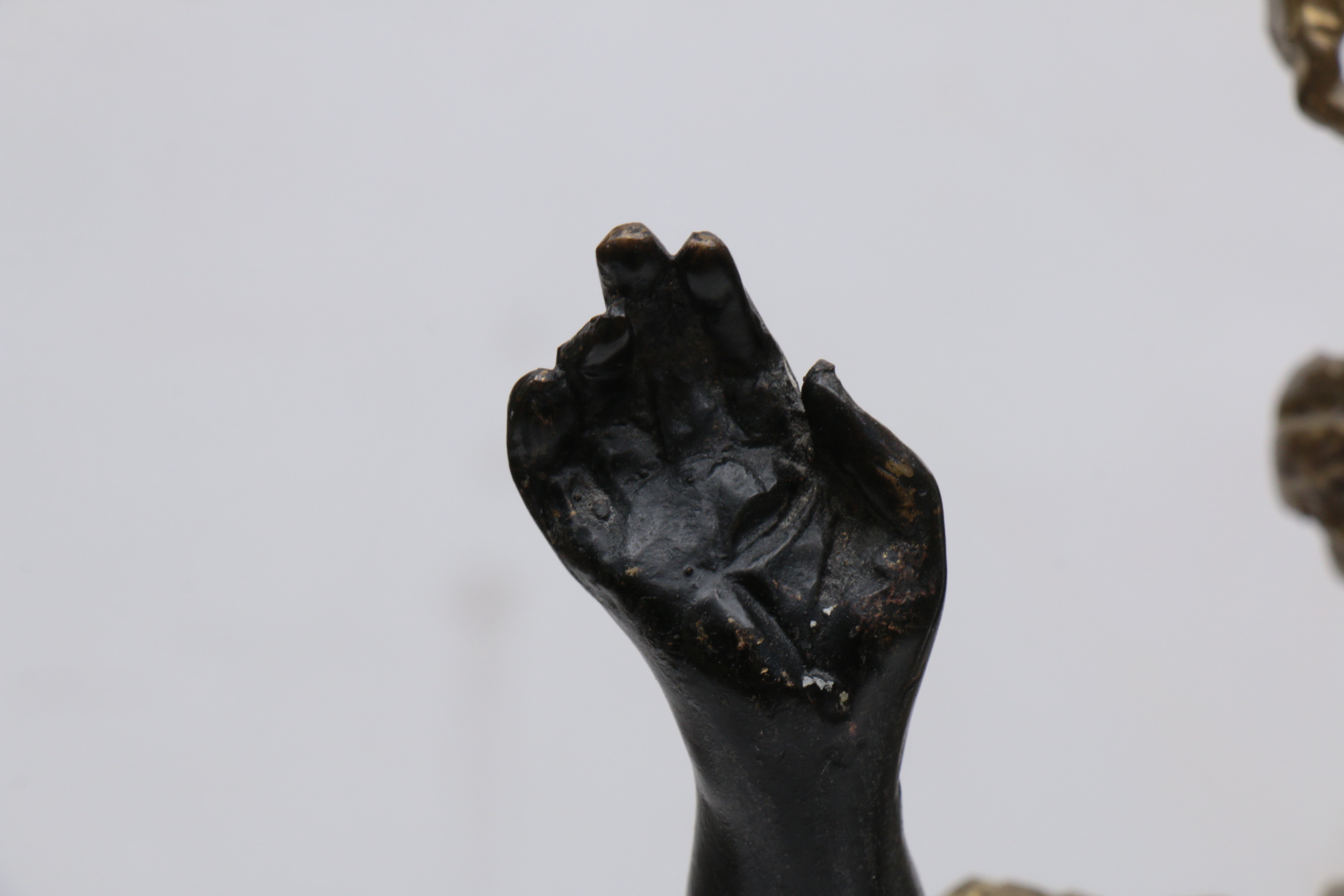 Pair of French Doré Bronze and Ebony Blackamoor Candlesticks, Mid-20th Century