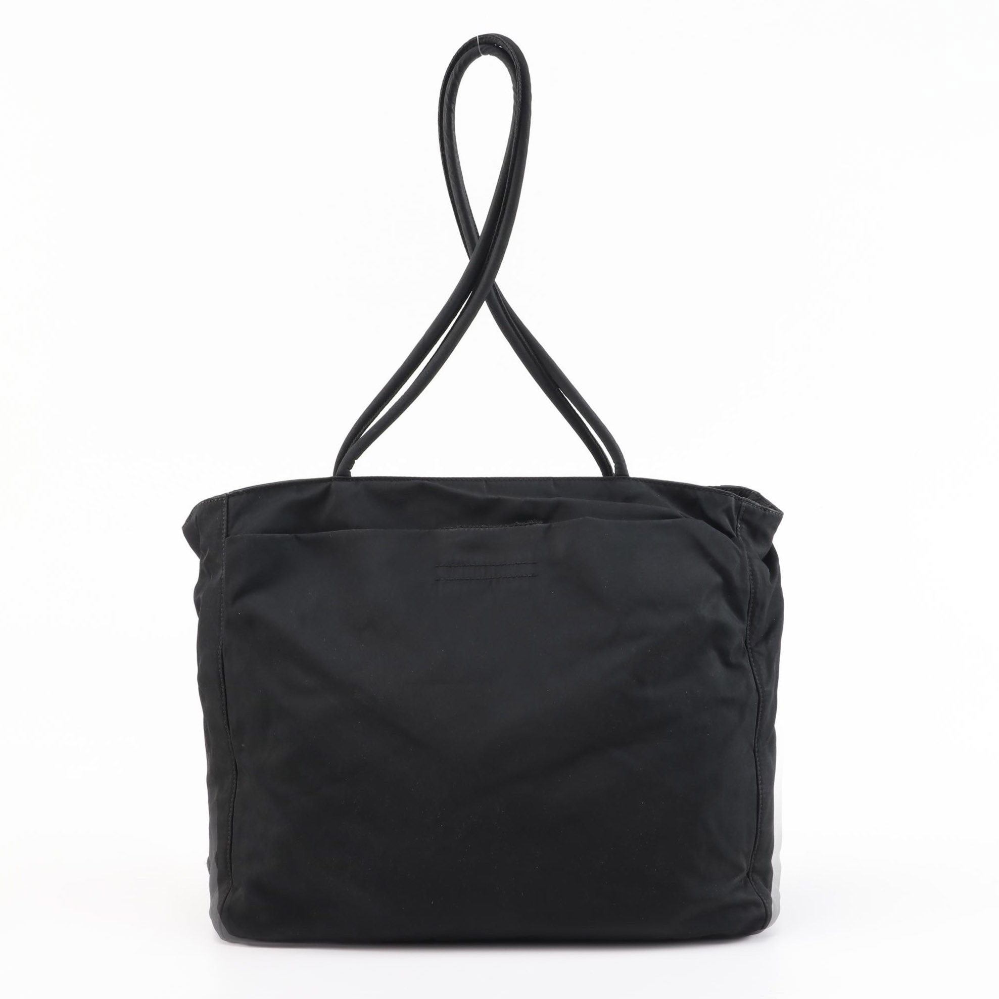 Prada Black Nylon Shoulder Tote