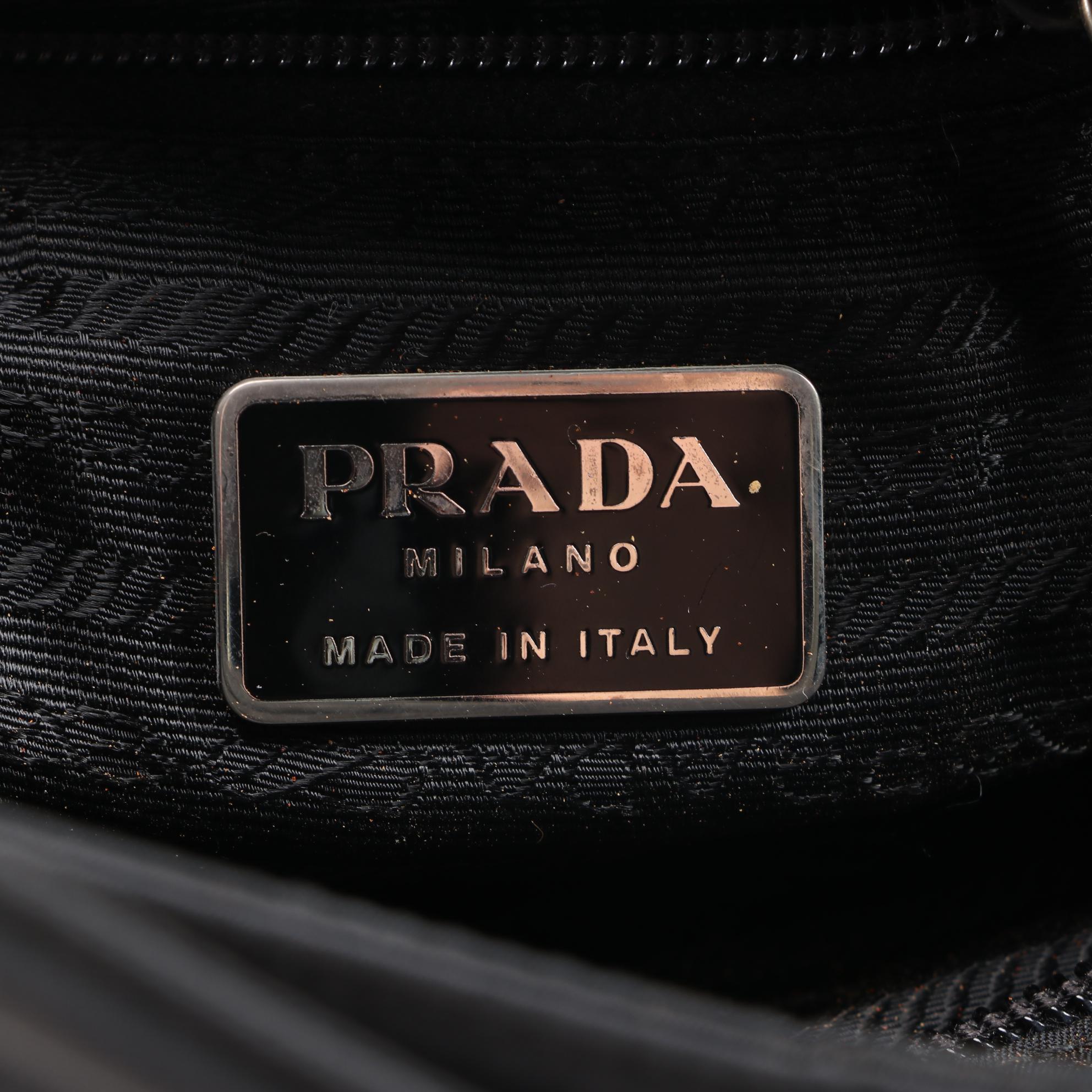 Prada Black Nylon Shoulder Tote