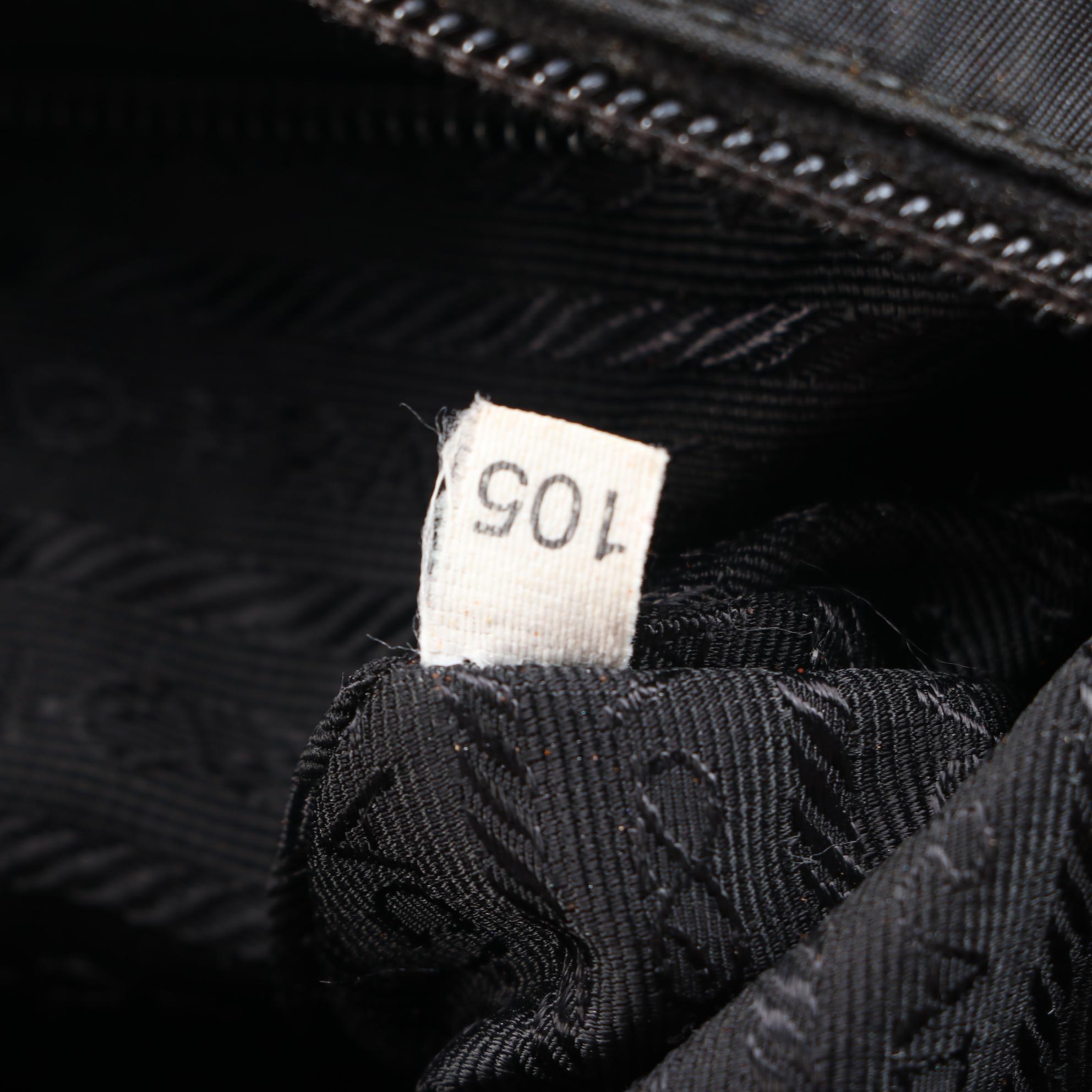 Prada Black Nylon Shoulder Tote