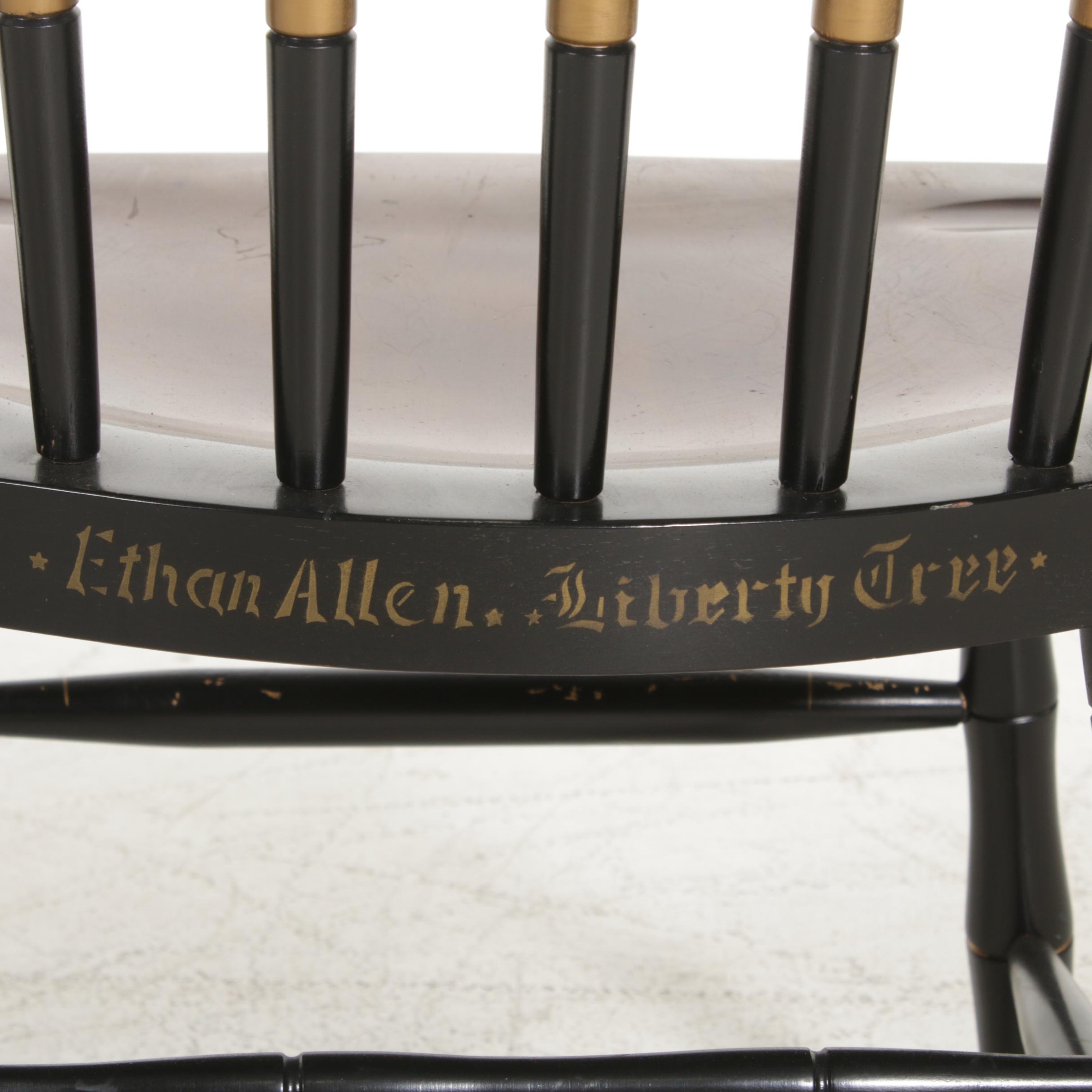 Ethan Allen "Liberty Tree" Hitchcock-Style Armchair, Late 20th Century