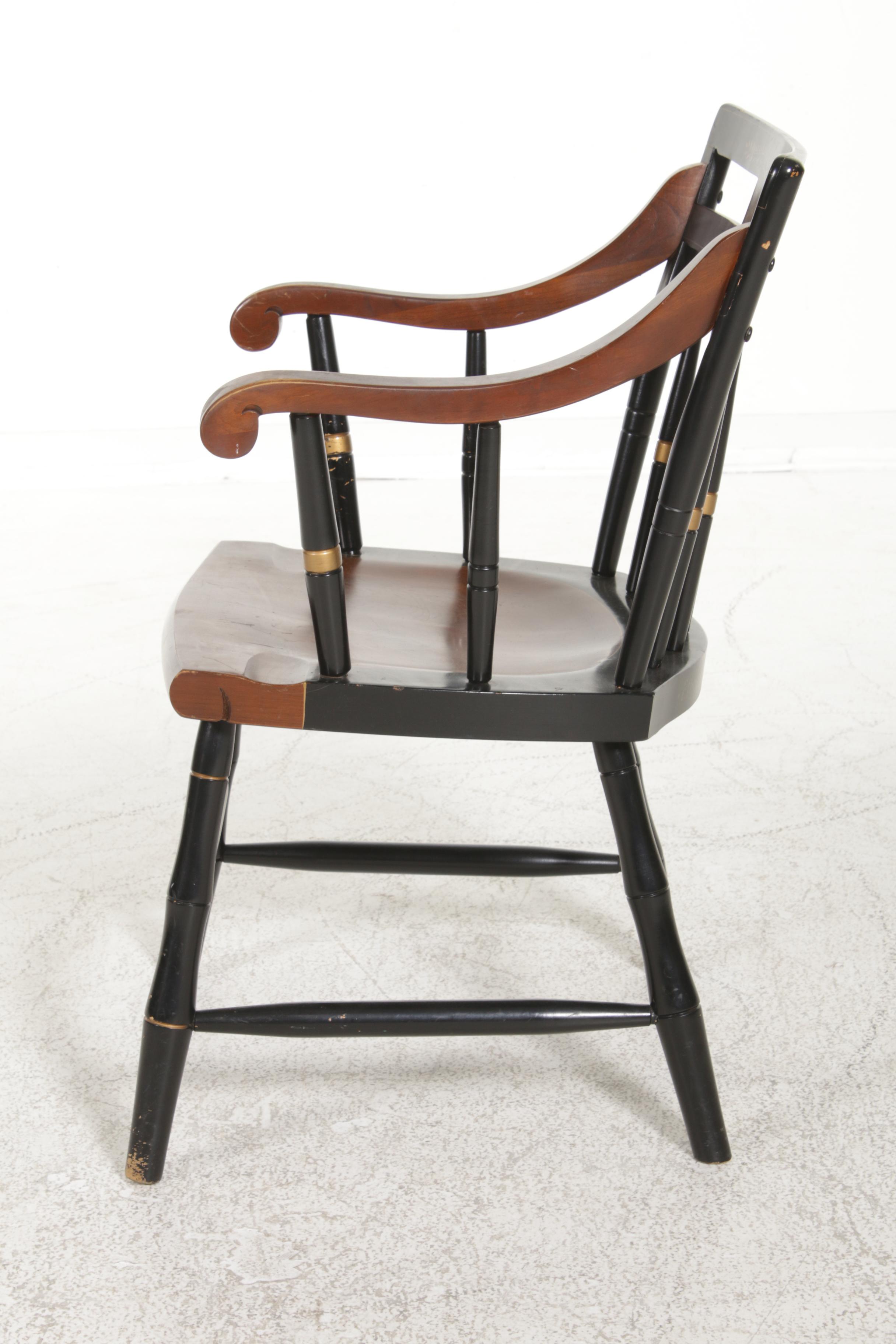 Ethan Allen "Liberty Tree" Hitchcock-Style Armchair, Late 20th Century