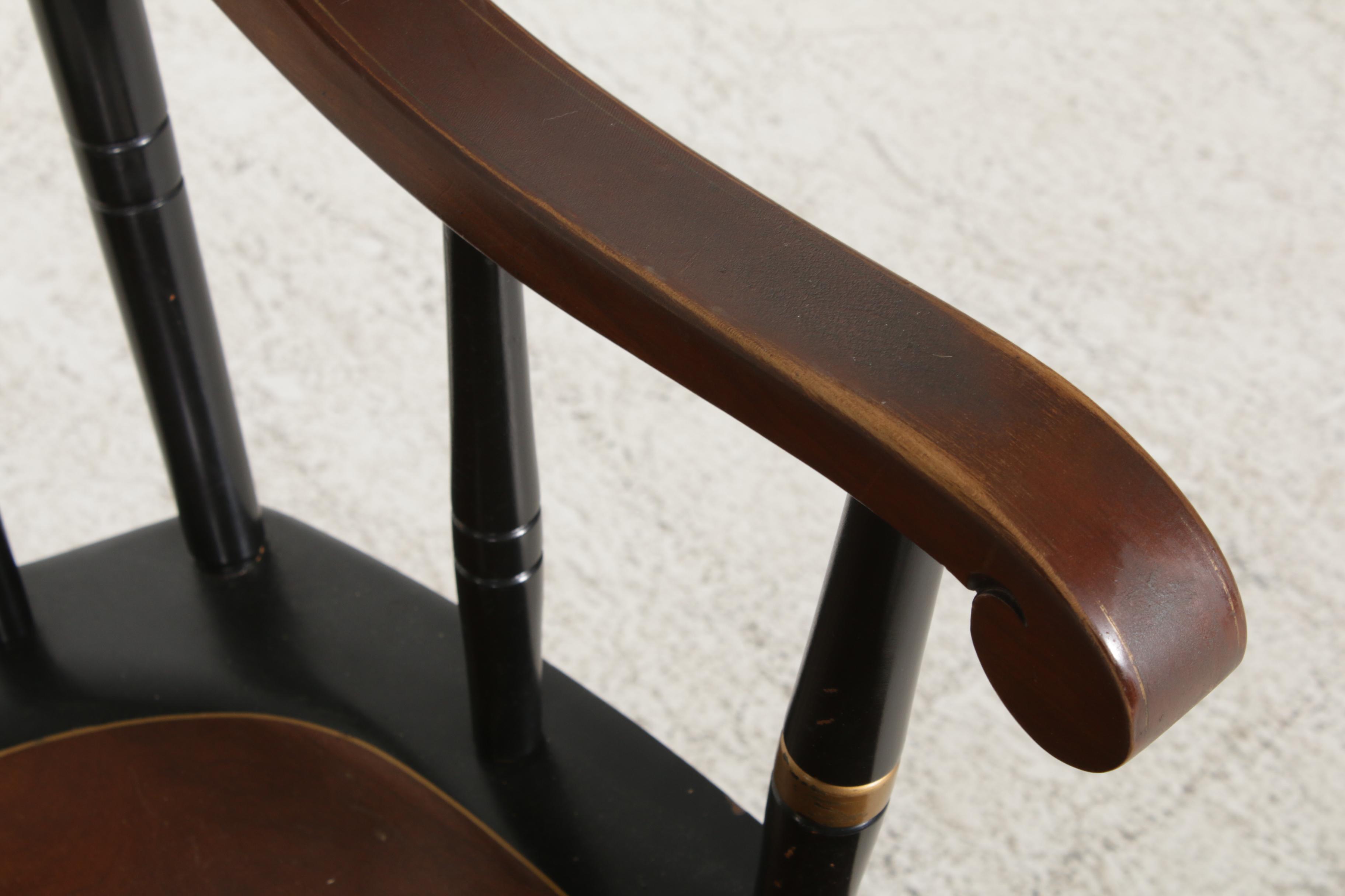 Ethan Allen "Liberty Tree" Hitchcock-Style Armchair, Late 20th Century