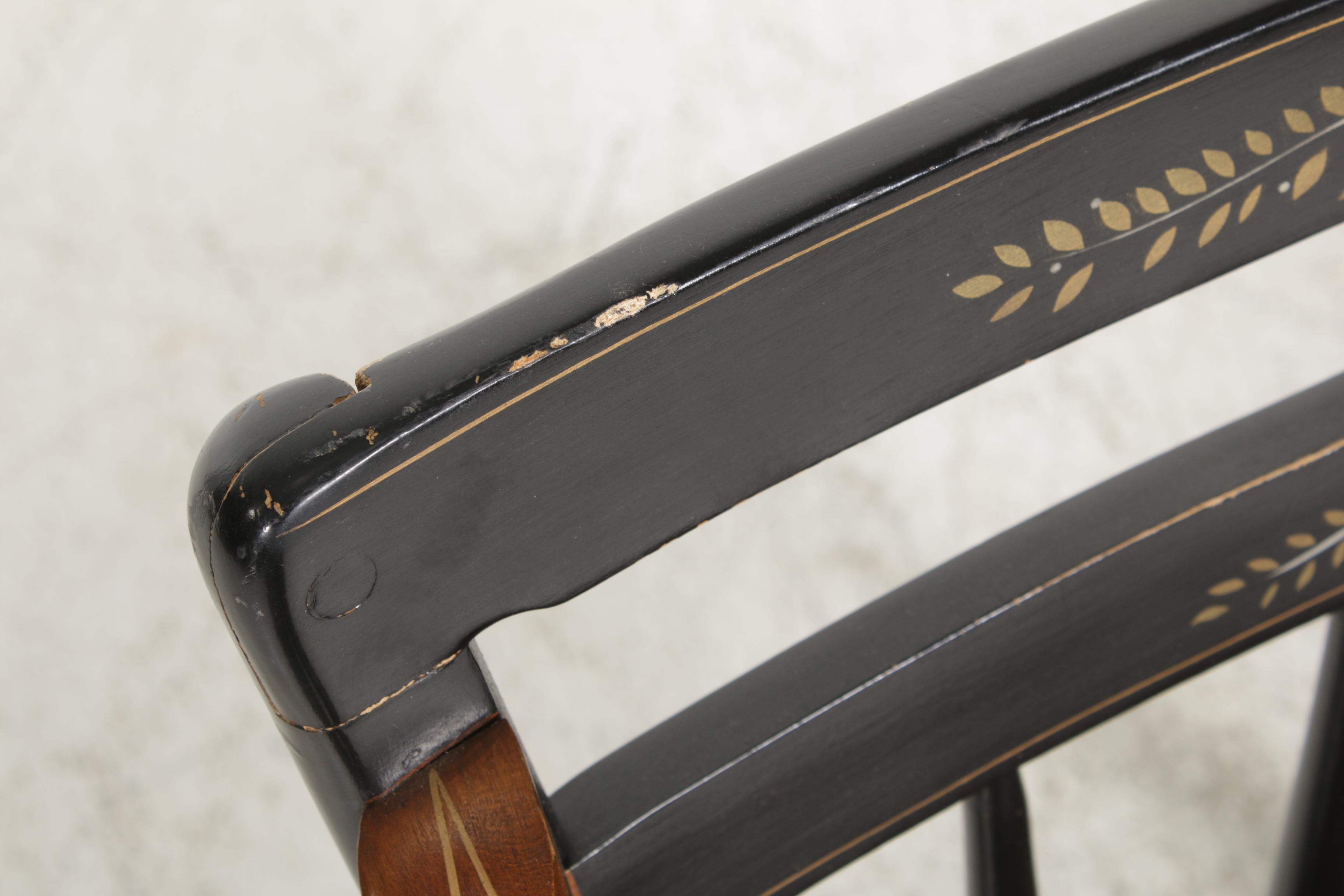 Ethan Allen "Liberty Tree" Hitchcock-Style Armchair, Late 20th Century