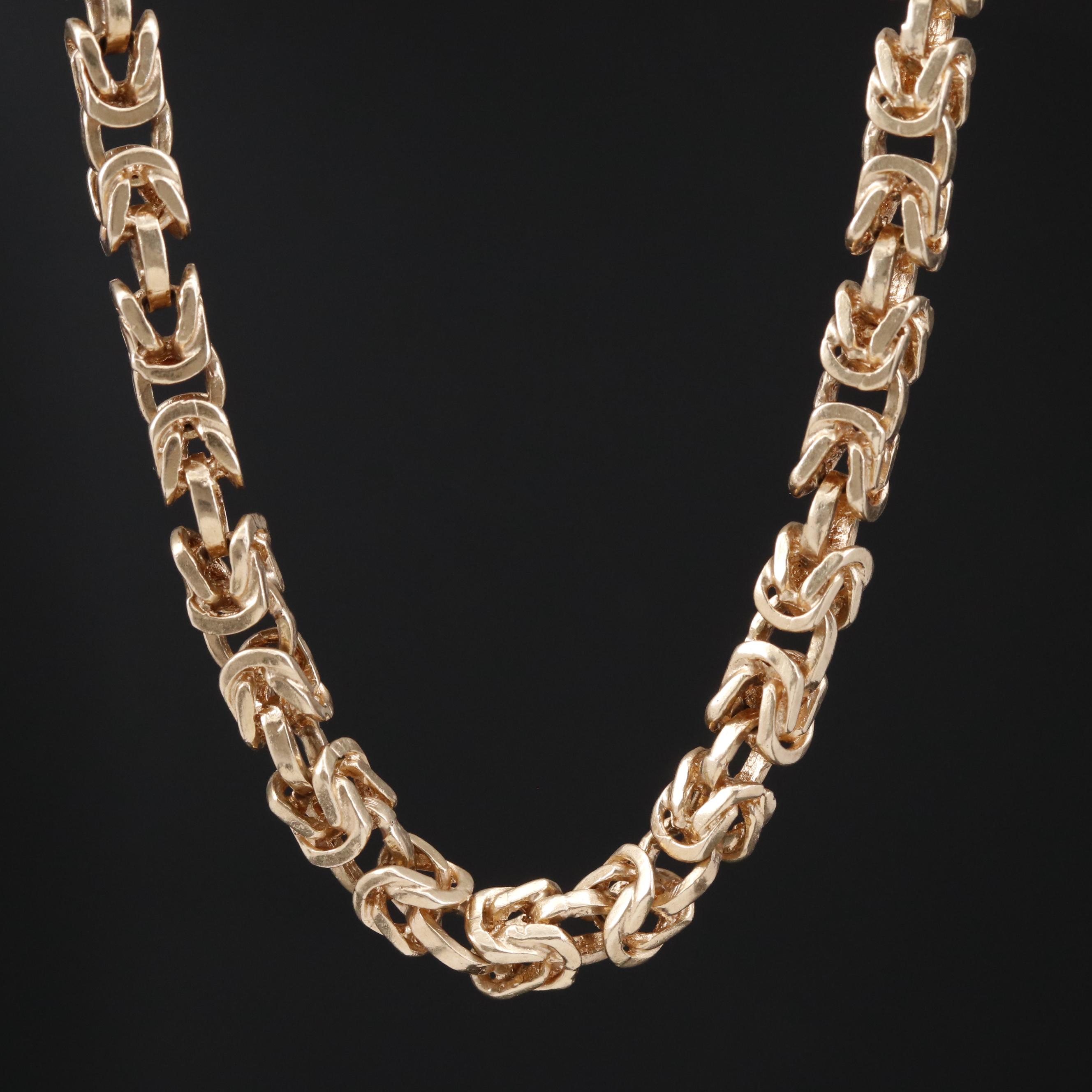 14K Byzantine Link Chain Necklace
