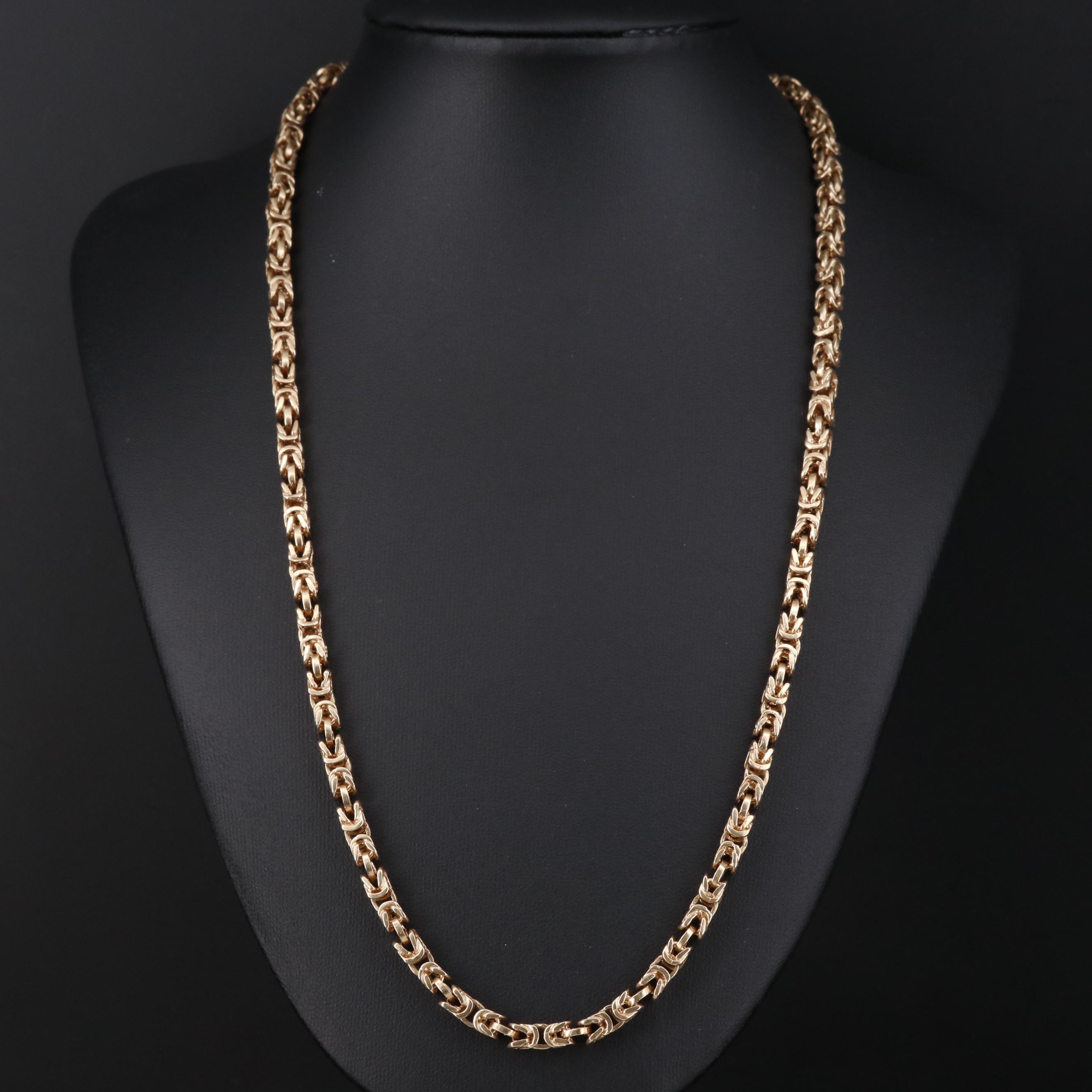 14K Byzantine Link Chain Necklace