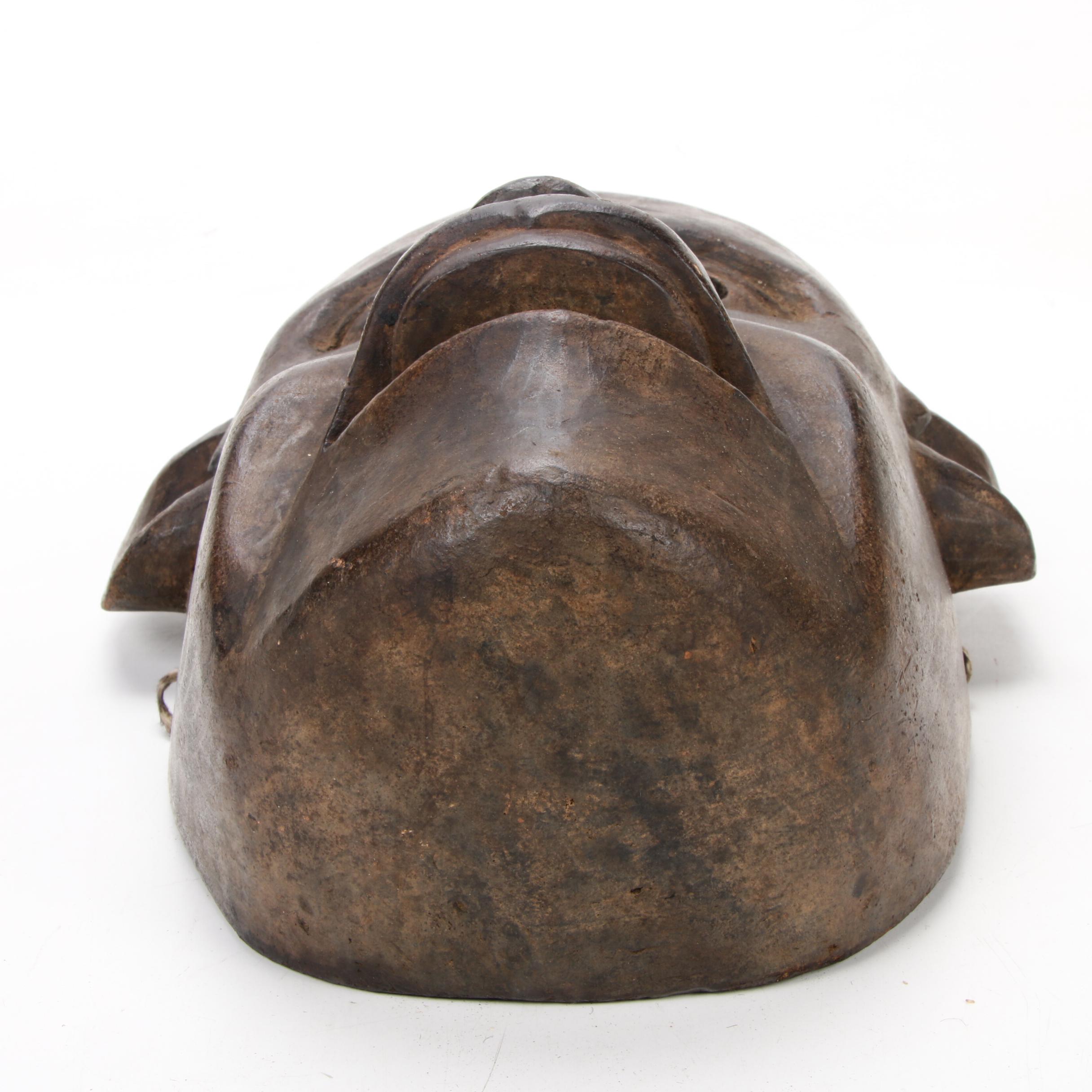 Makonde Style Mask Featuring Depiction of Top Lip Plate, East Africa