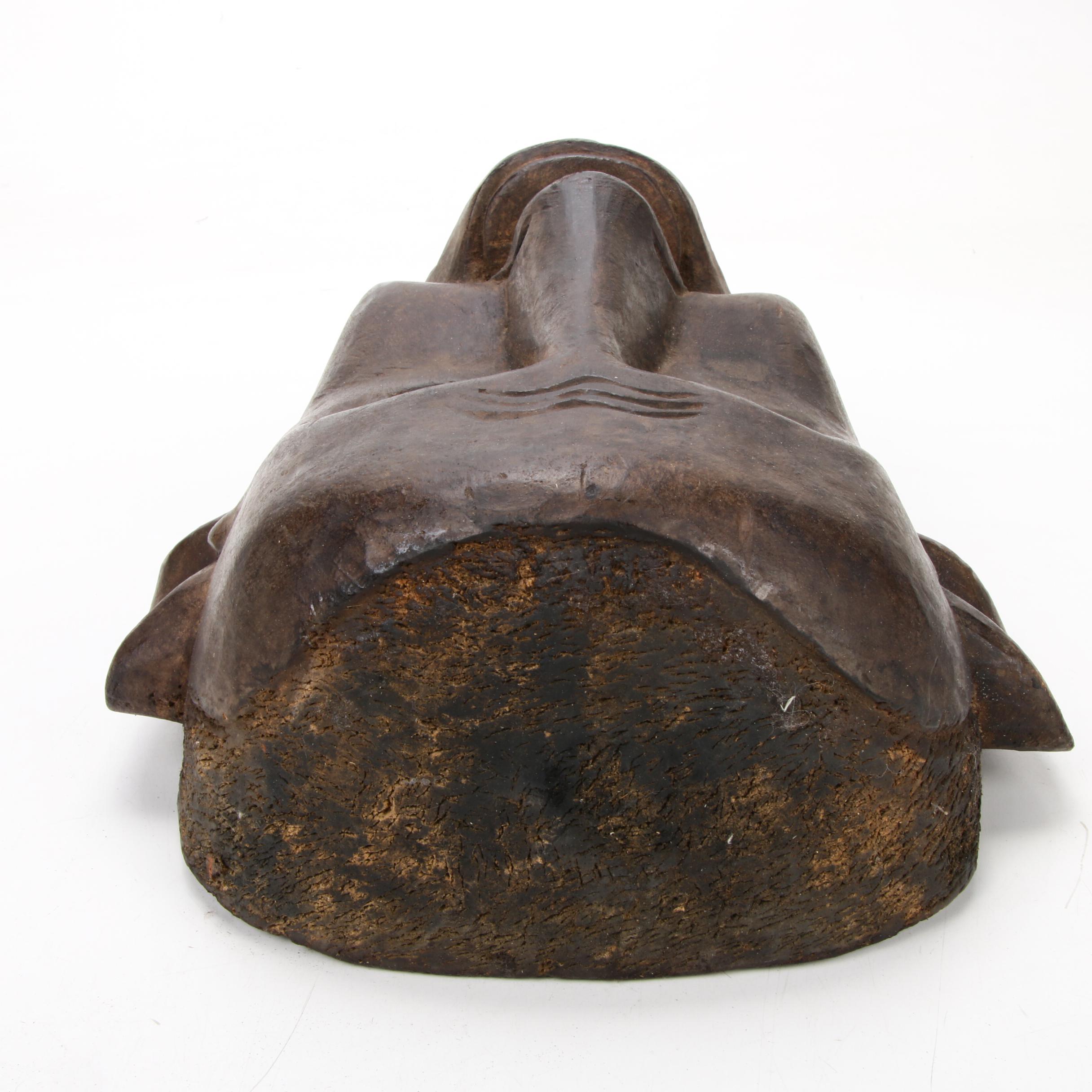 Makonde Style Mask Featuring Depiction of Top Lip Plate, East Africa