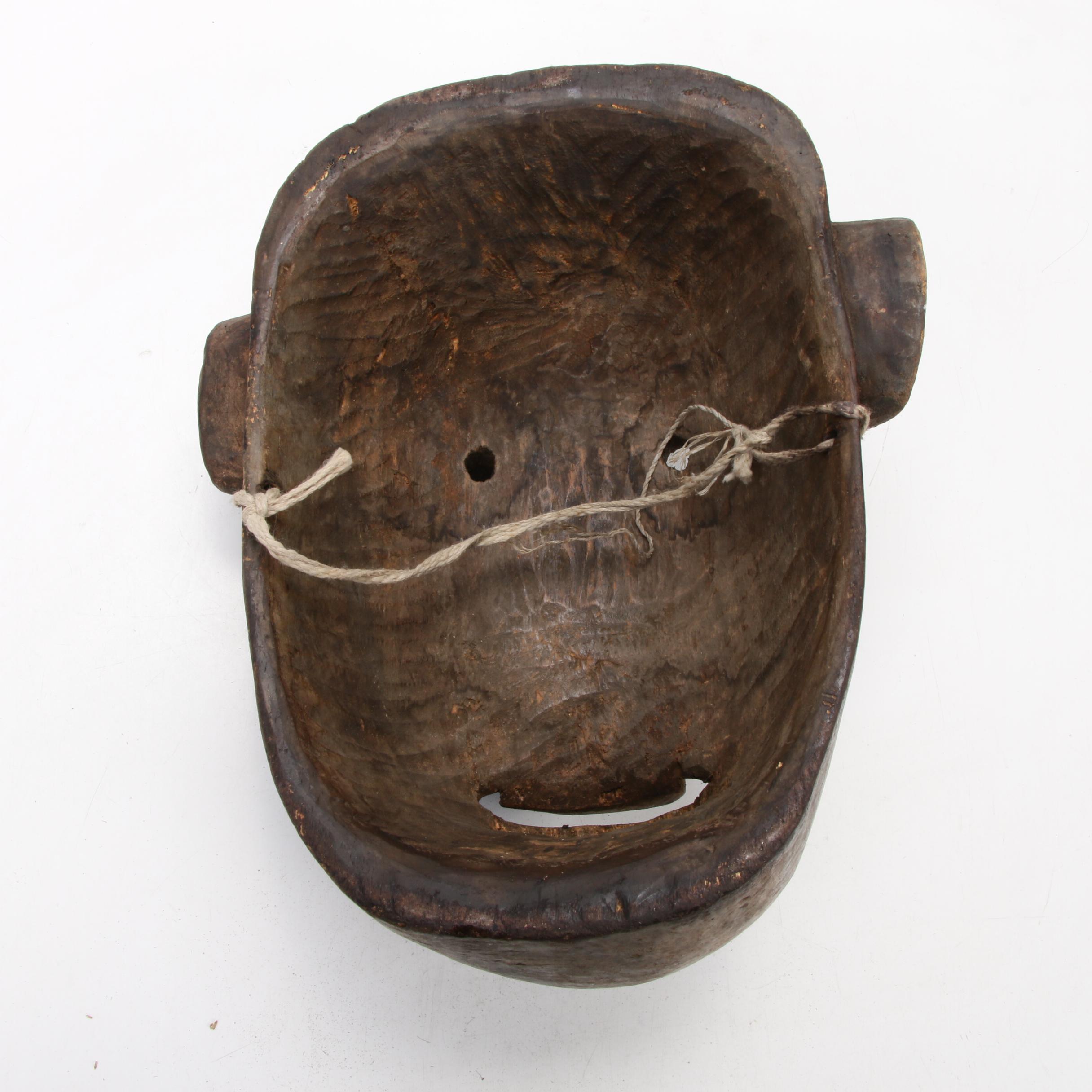 Makonde Style Mask Featuring Depiction of Top Lip Plate, East Africa