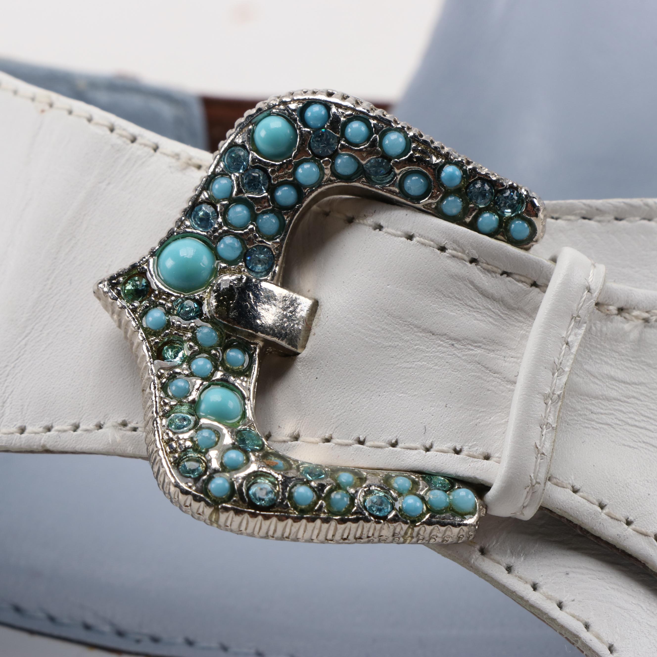 Donald J Pliner Couture Katz and Brighton Patti Leather Slide Sandals