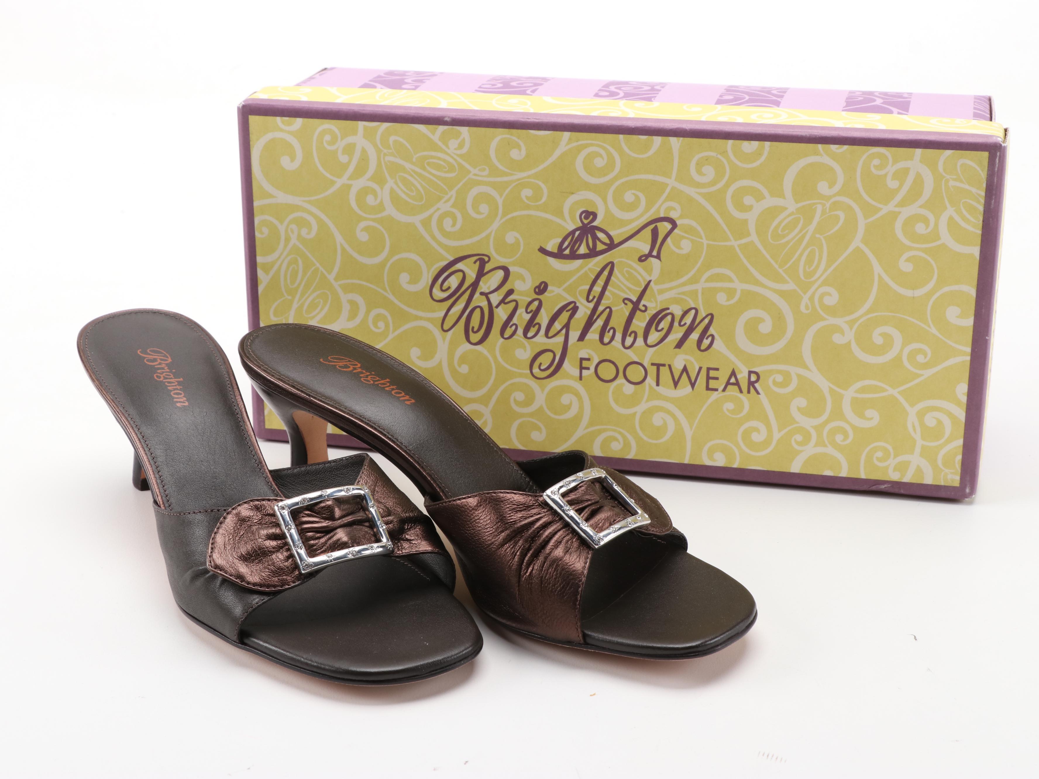 Donald J Pliner Couture Katz and Brighton Patti Leather Slide Sandals