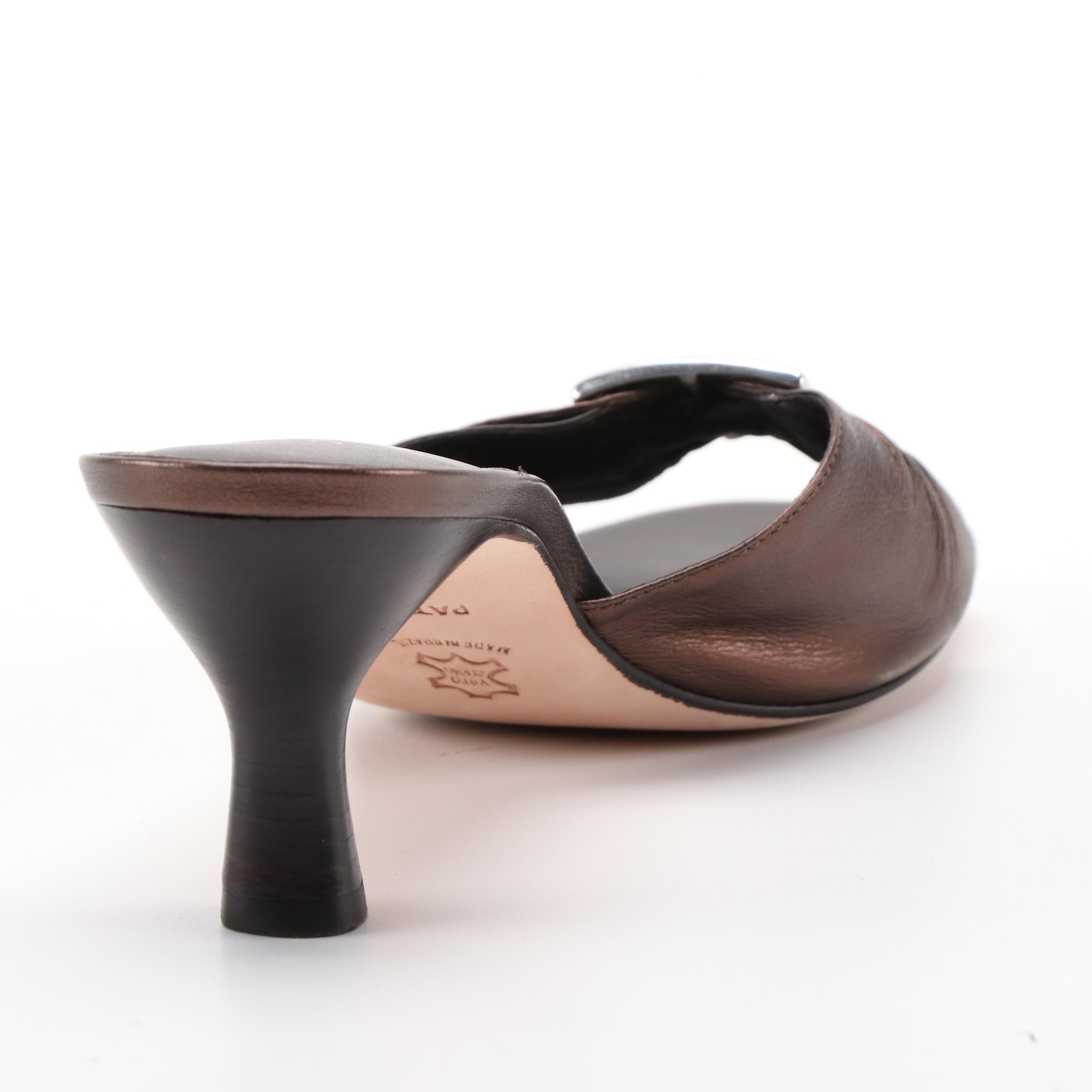 Donald J Pliner Couture Katz and Brighton Patti Leather Slide Sandals