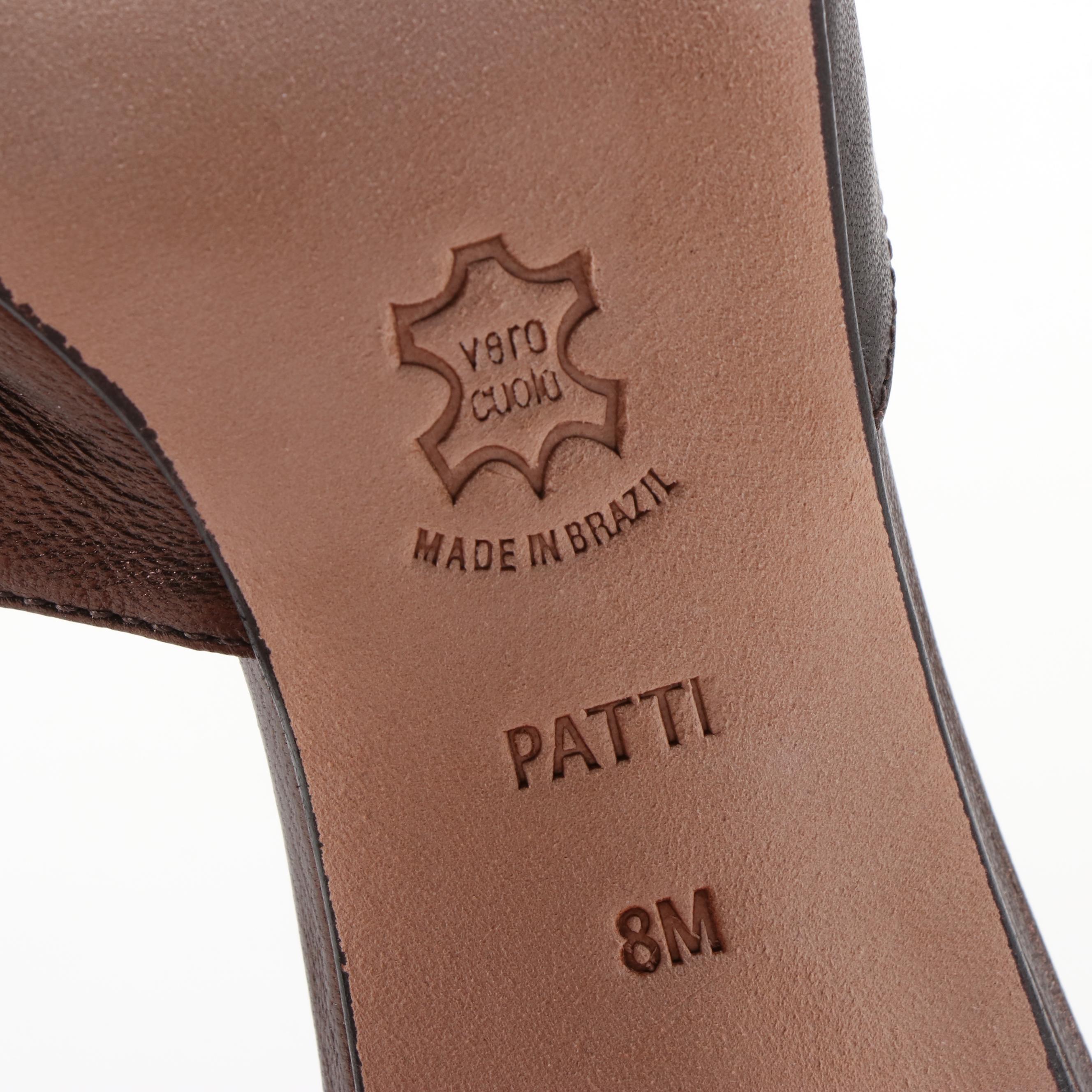 Donald J Pliner Couture Katz and Brighton Patti Leather Slide Sandals