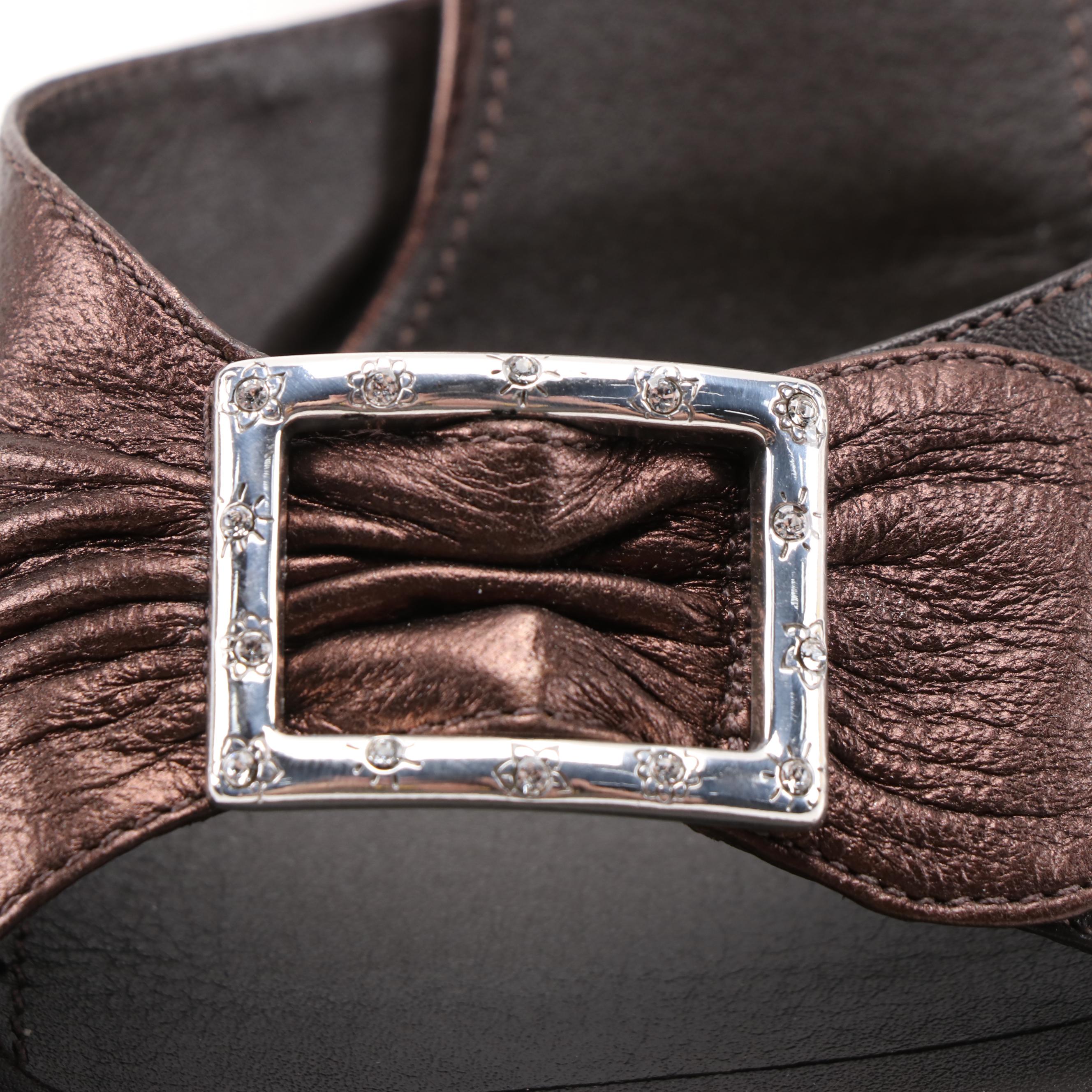 Donald J Pliner Couture Katz and Brighton Patti Leather Slide Sandals