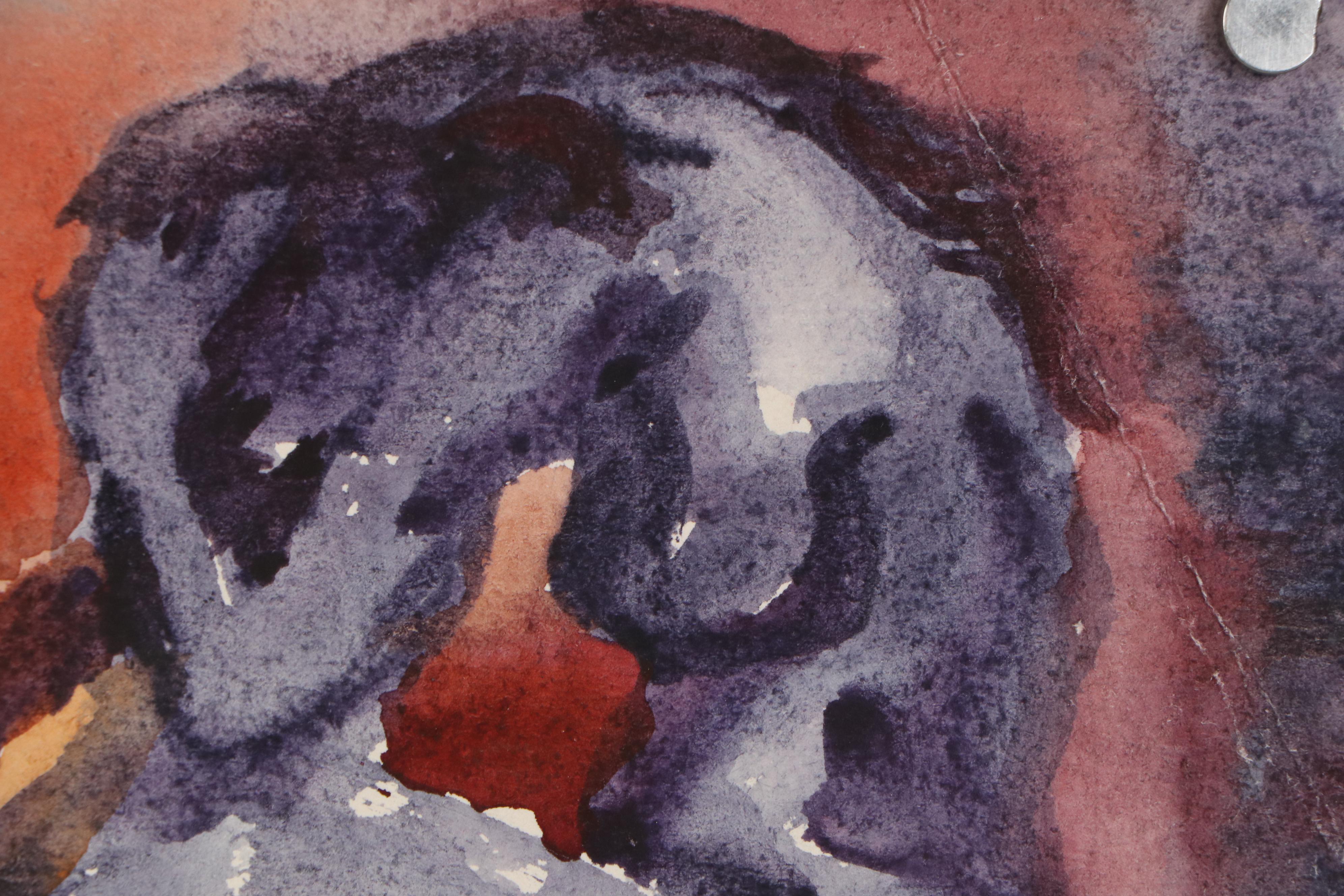 Leroy Ebert Mixed Media Painting and Watercolor Painting of Dancers