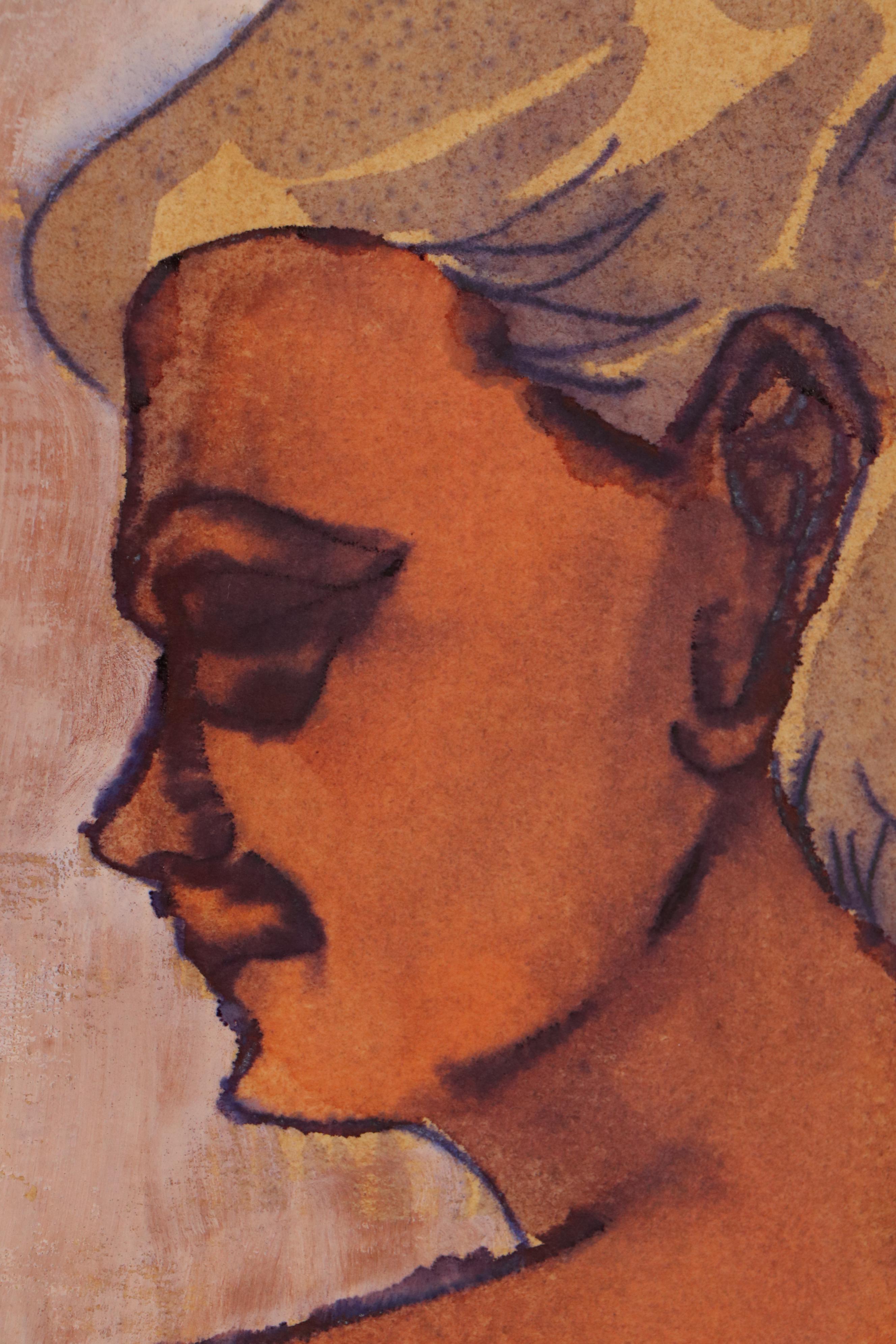 Leroy Ebert Mixed Media Painting and Watercolor Painting of Dancers