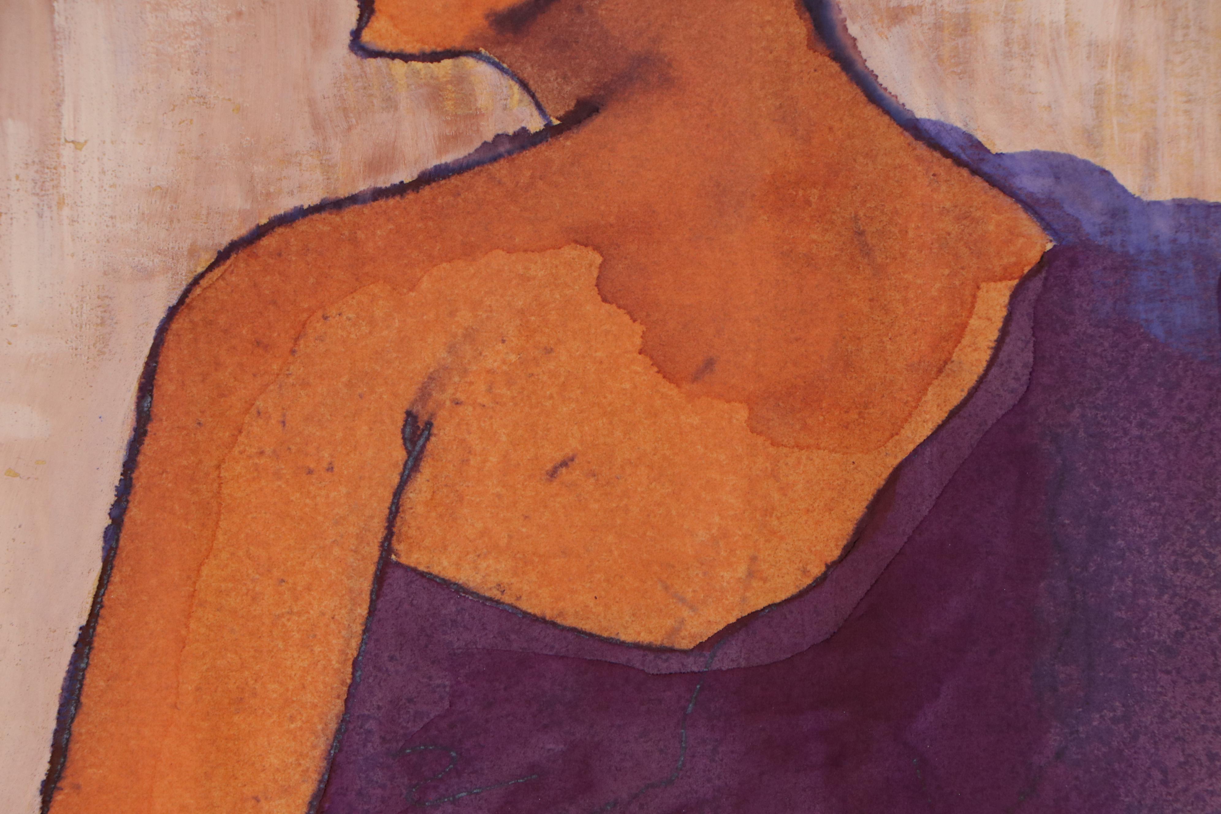 Leroy Ebert Mixed Media Painting and Watercolor Painting of Dancers