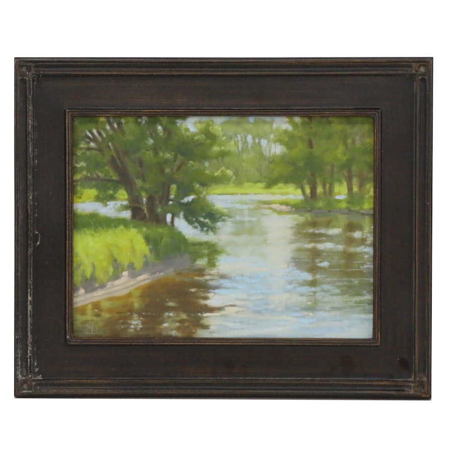 Joe Stewart Oil Painting "Saranak River", 2018