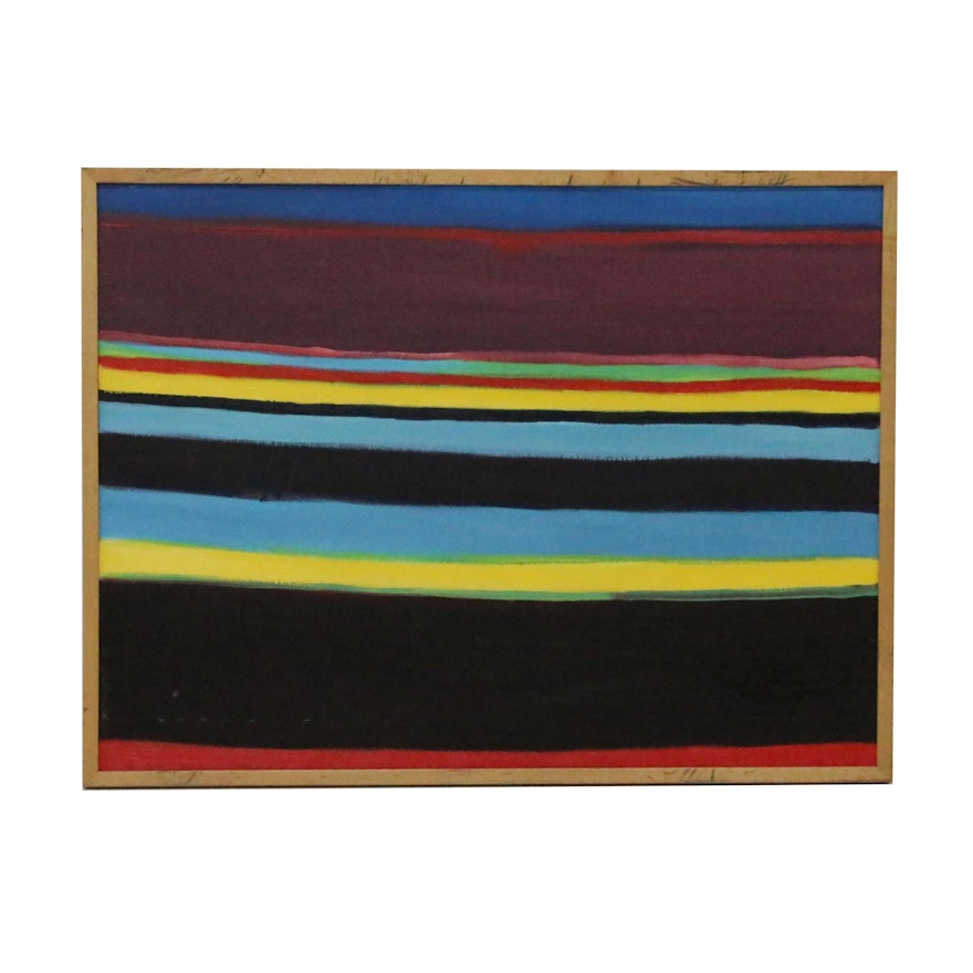 Jerald Mironov Linear Abstract Oil Painting