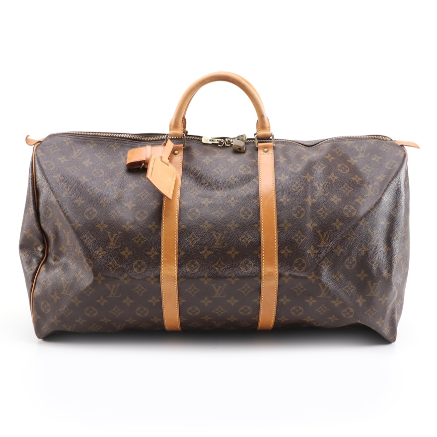 Louis Vuitton Keepall 60 Travel Bag in Monogram Canvas