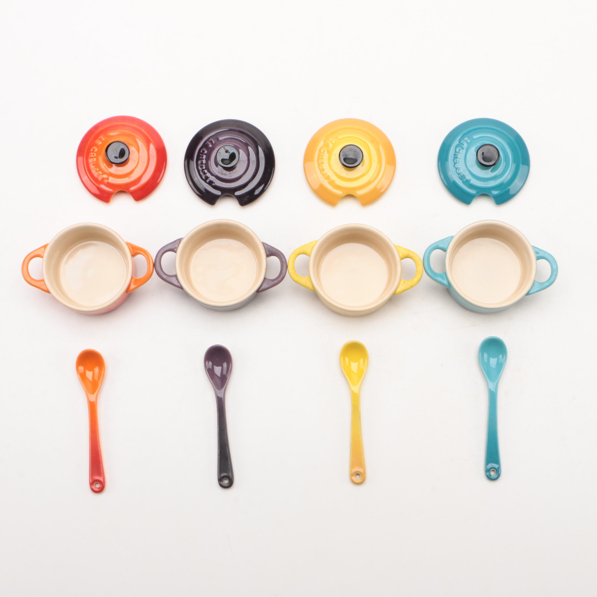 Le Creuset Mini Condiment Pots with Spoons