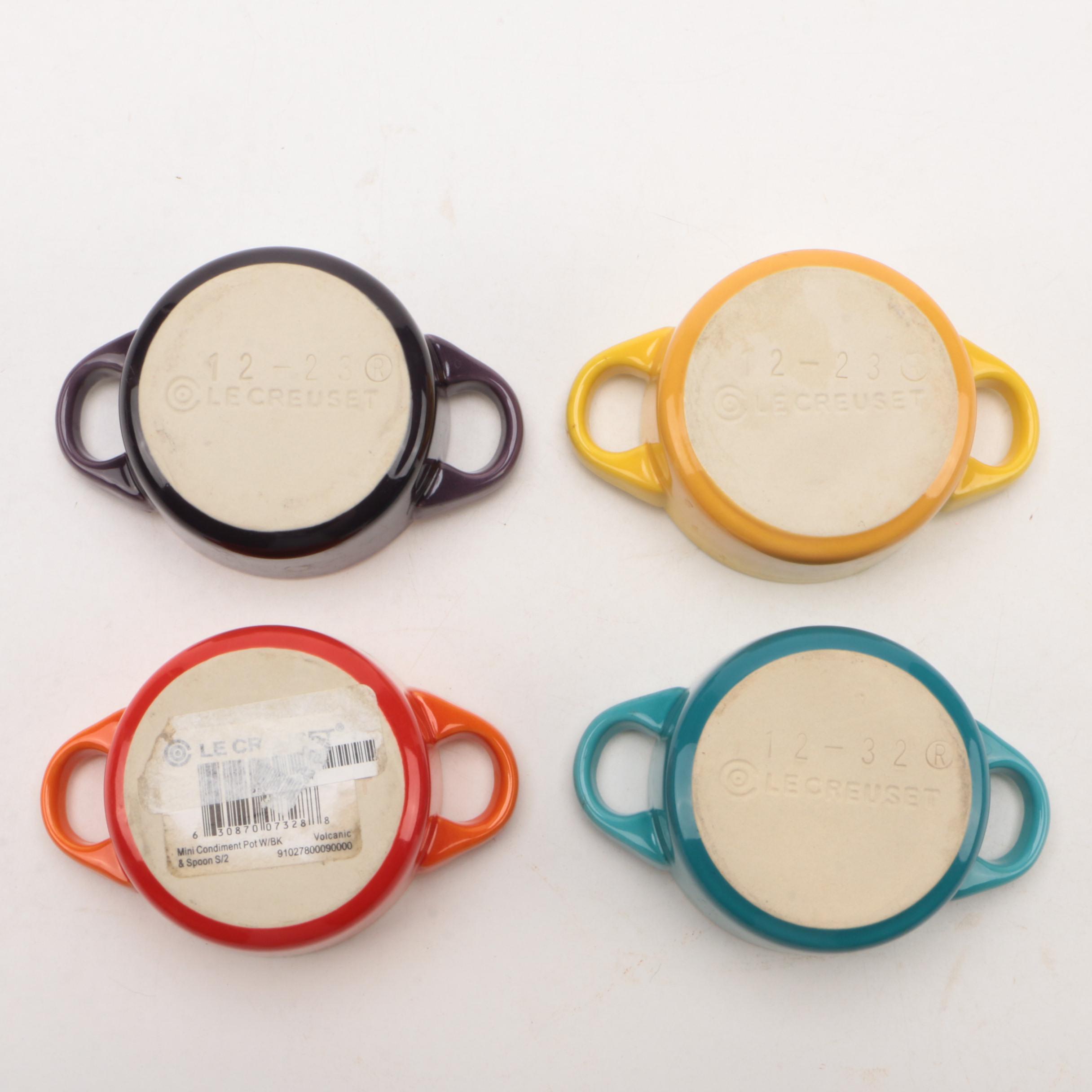 Le Creuset Mini Condiment Pots with Spoons