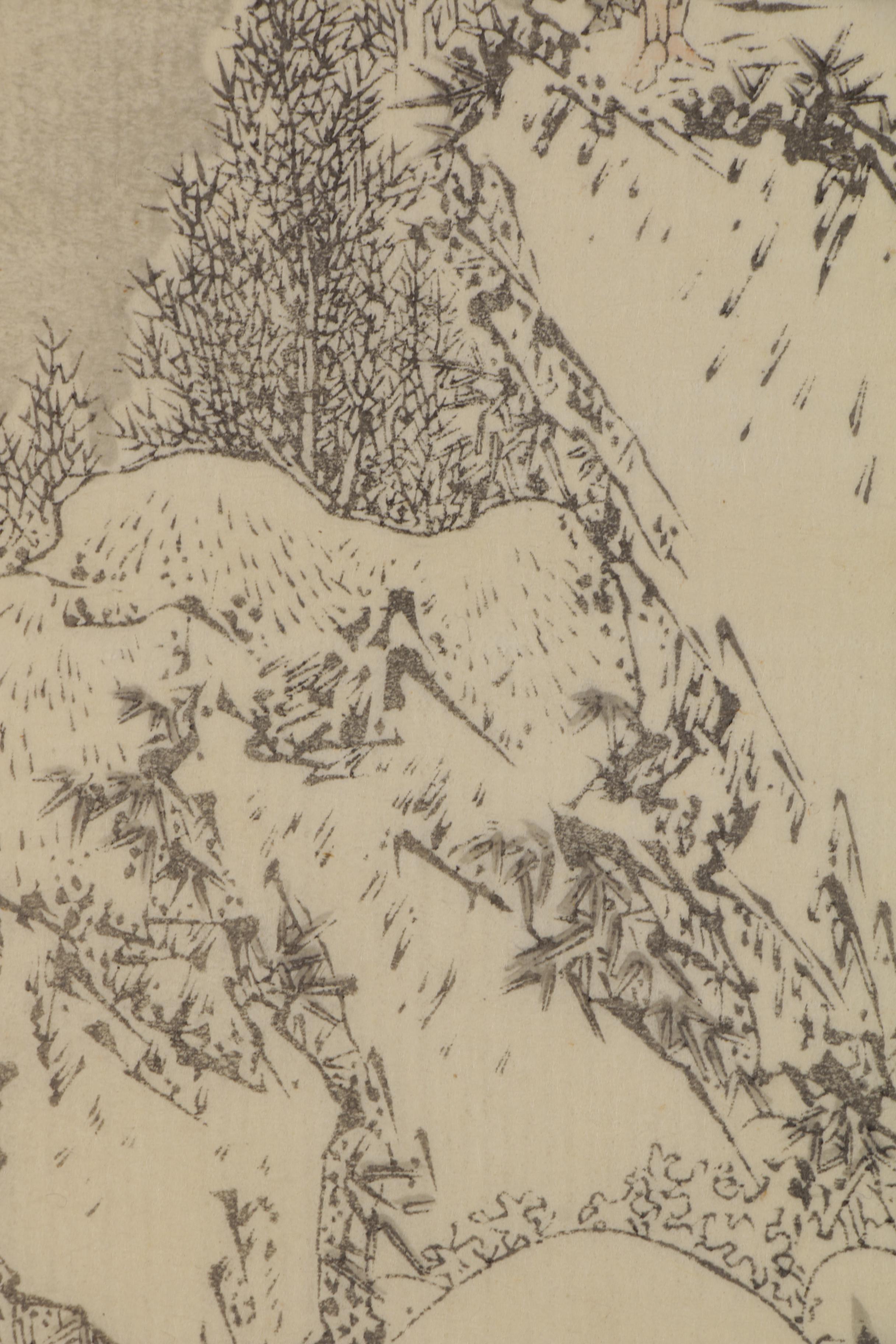 Katsushika Hokusai Woodblock Pages from "Hokusai Manga", 19th Century