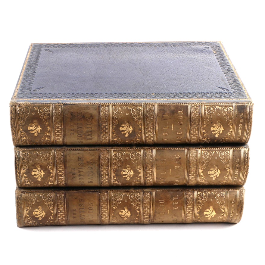"The Scottish Nation" Three-Volume Set by William Anderson, 1868