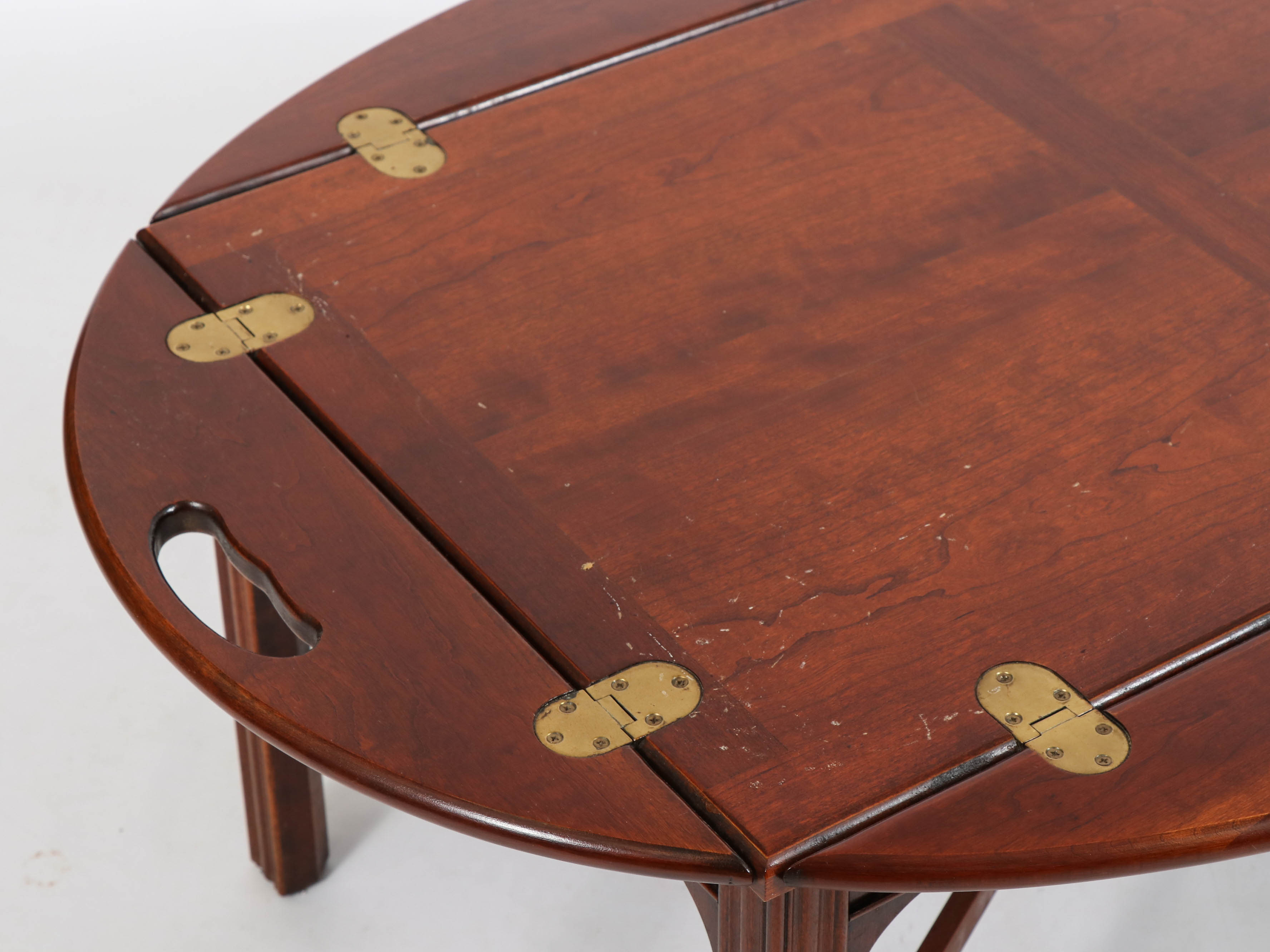 Chippendale Style Wood Butler's Tray Table, Late 20th Century