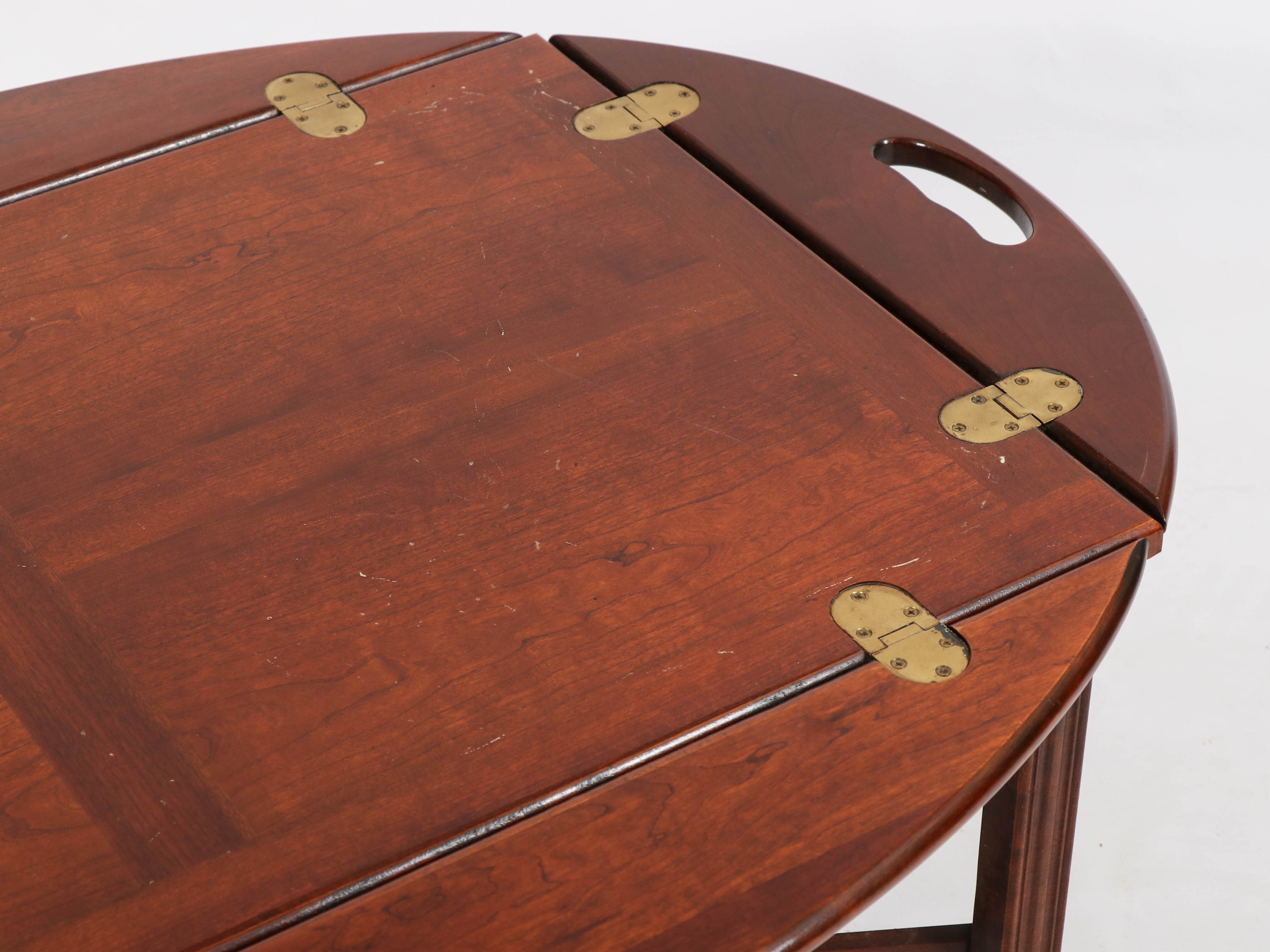 Chippendale Style Wood Butler's Tray Table, Late 20th Century