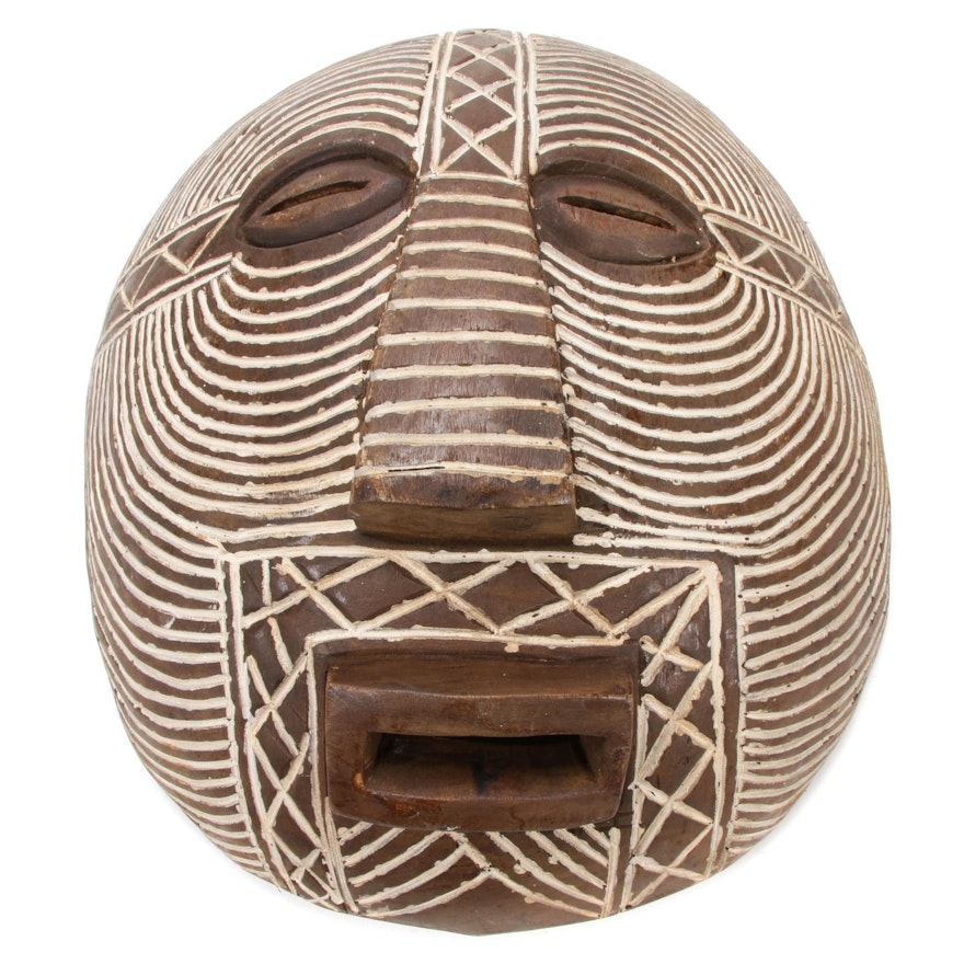 Luba Carved Wood Mask, Democratic Republic of the Congo