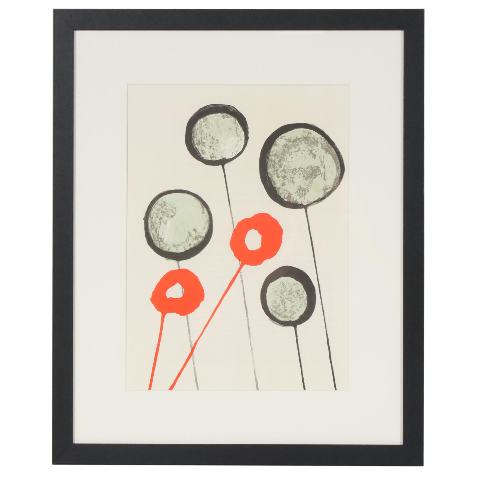 Alexander Calder Color Lithograph for "Derrière le Miroir", 1966