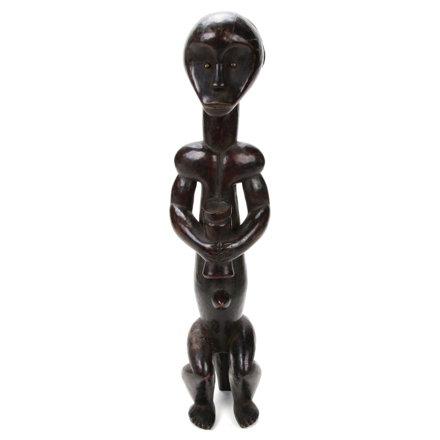 Fang Style Wooden Guardian Figure, Central Africa